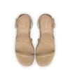 Gio Flatform Sandal In Beige Raffia sold by Larroude