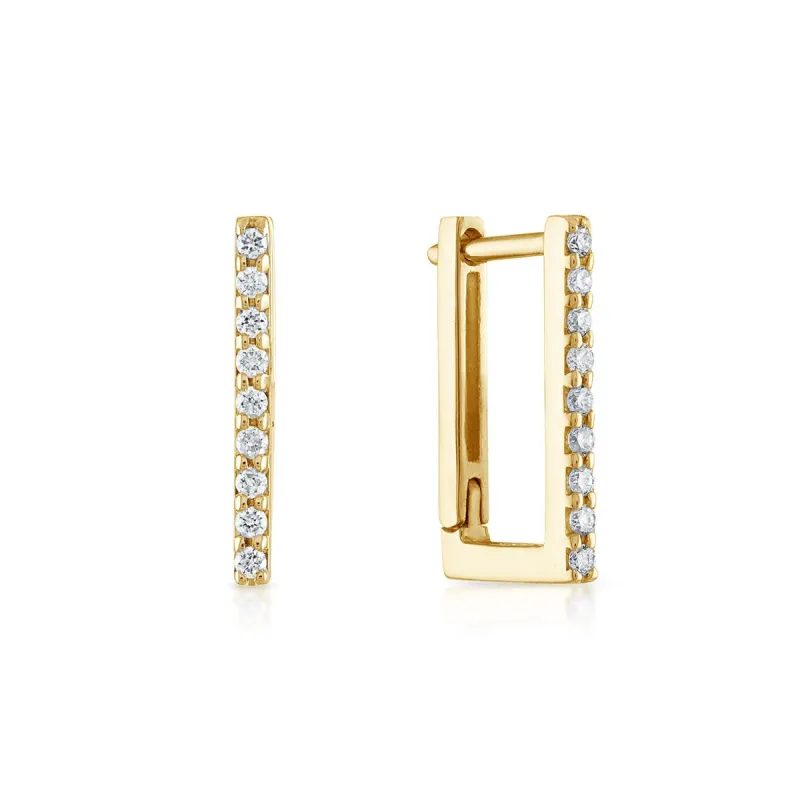 Pave Rectangle Huggies sold by Larroude