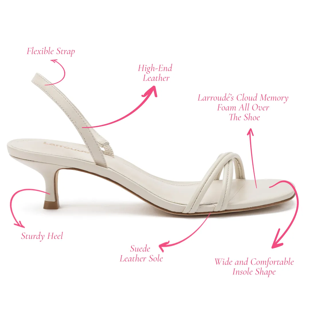 Mini Annie Sandal In Ivory Leather sold by Larroude product image thumbnail 5