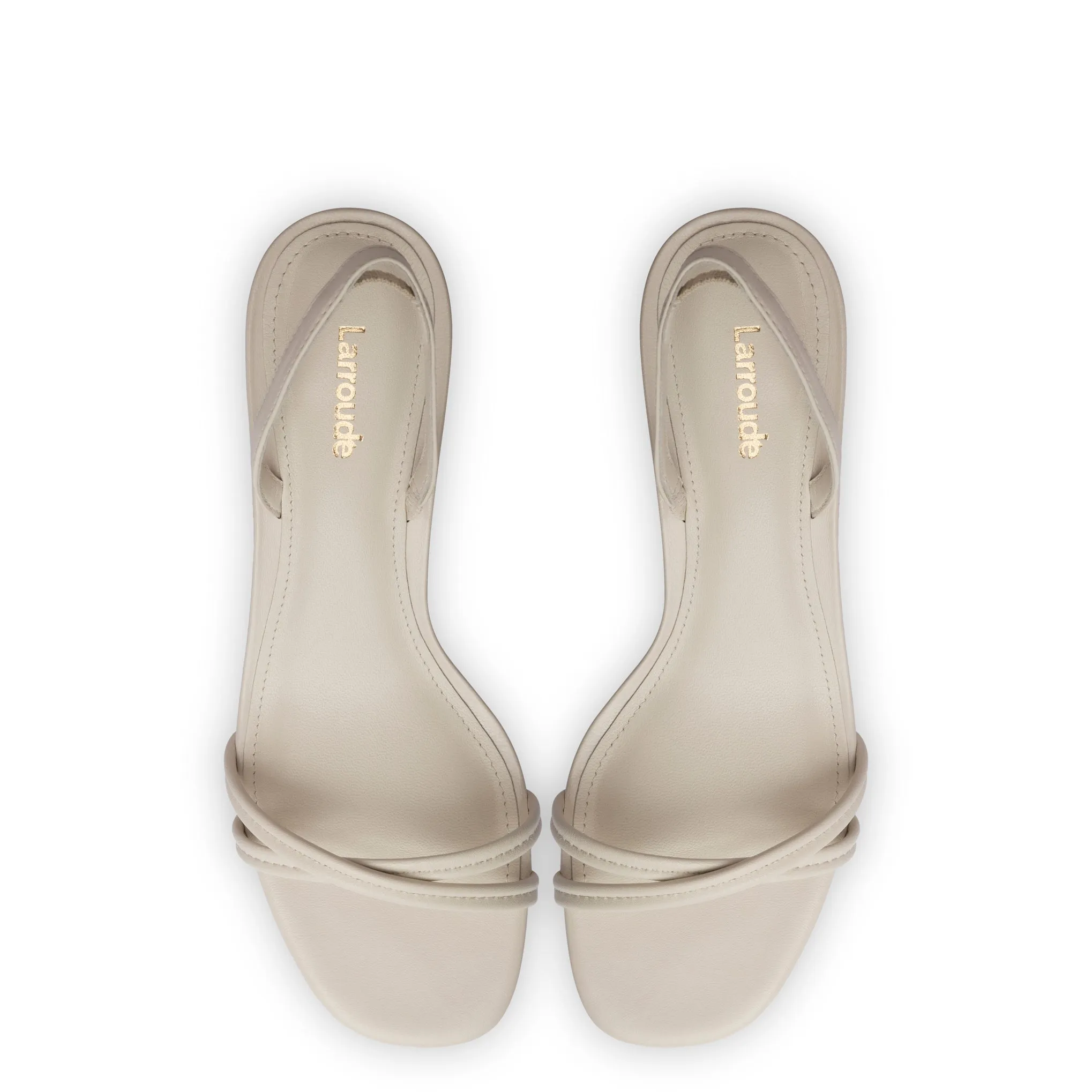 Mini Annie Sandal In Ivory Leather sold by Larroude product image thumbnail 3