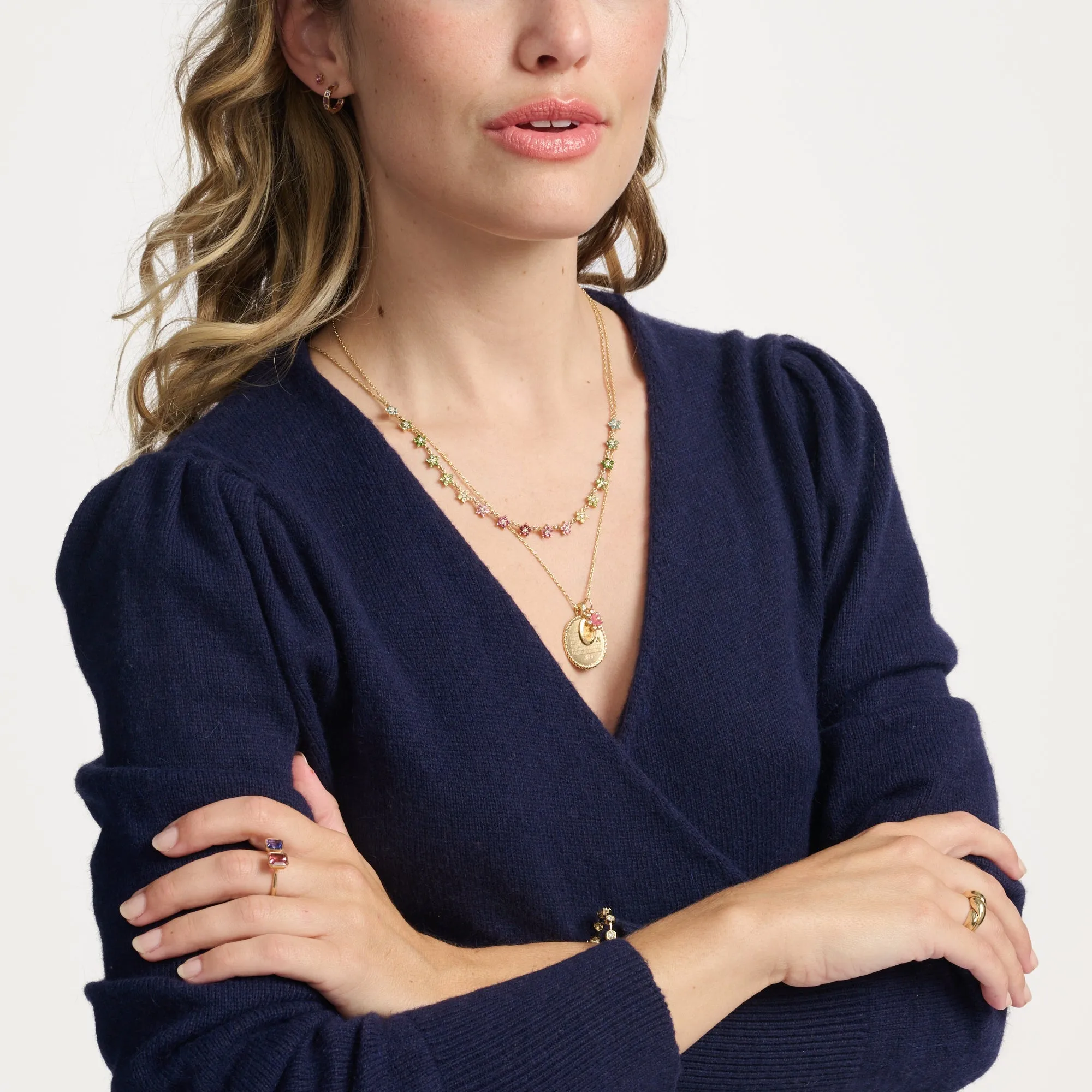 Tourmaline and Diamond Aurora Necklace sold by Larroude product image thumbnail 5