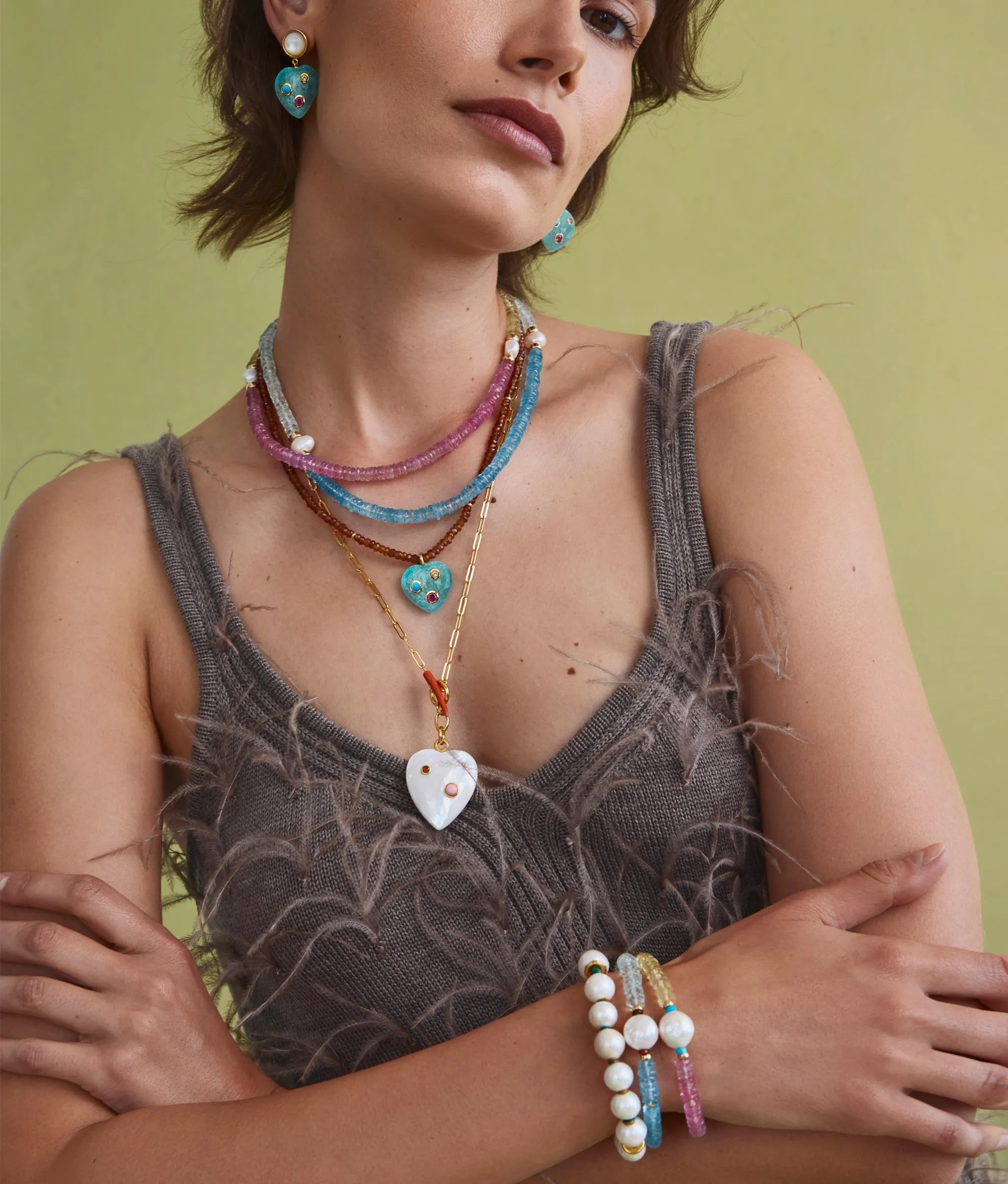 Rock Candy Necklace in Pink Lemonade sold by Larroude product image thumbnail 2