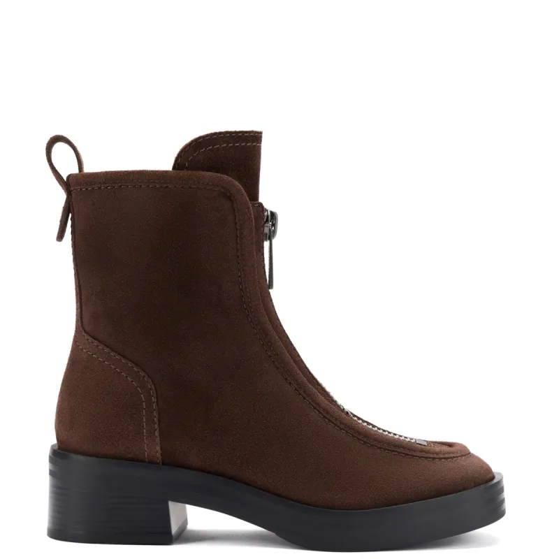 Nicole Lo Boot In Brown Suede sold by Larroude