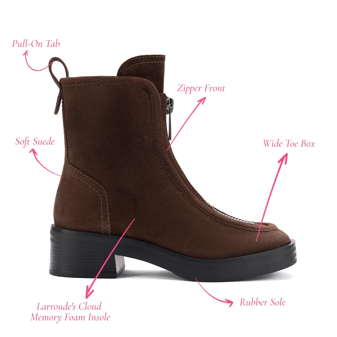 Nicole Lo Boot In Brown Suede sold by Larroude product image thumbnail 5