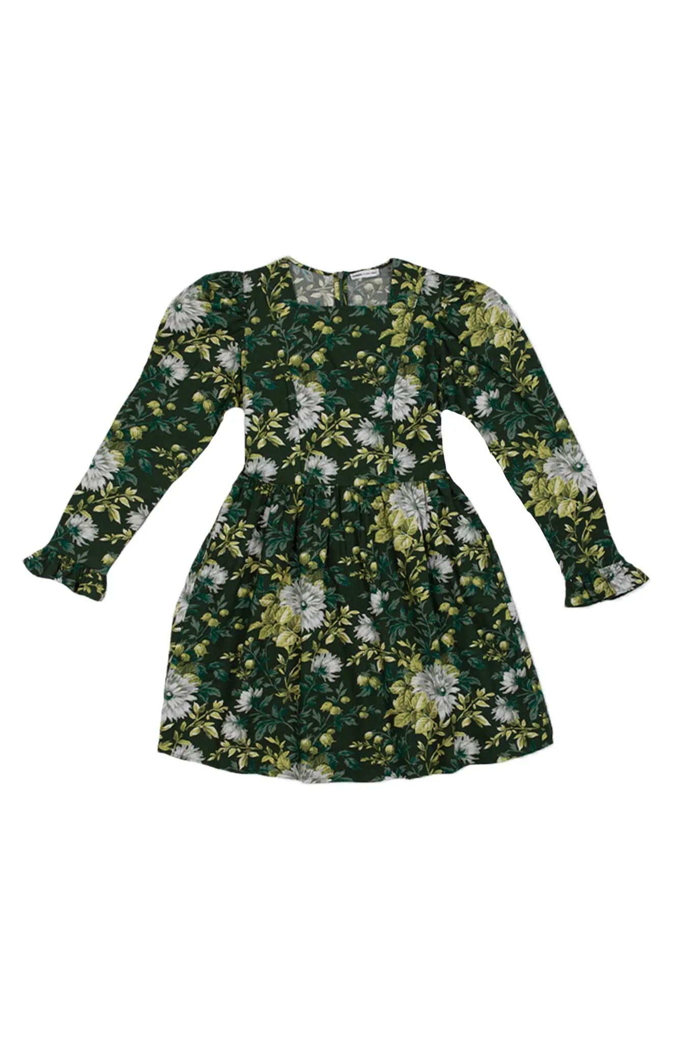 Laura Ashley x BATSHEVA Square Neck Mini Prairie Dress in Rowlands Garden sold by Larroude