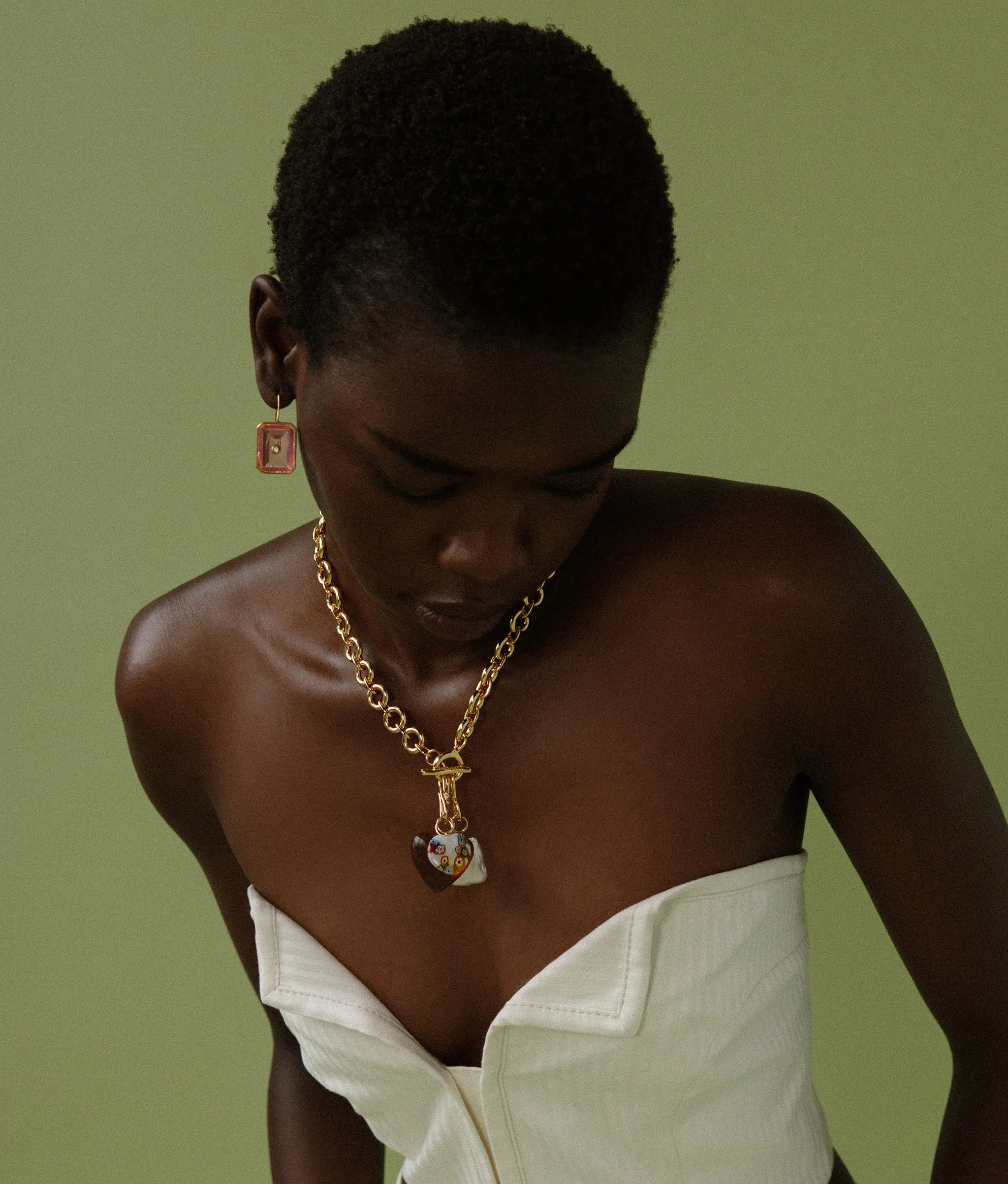 Tile Earrings in Pale Pink sold by Larroude product image thumbnail 3