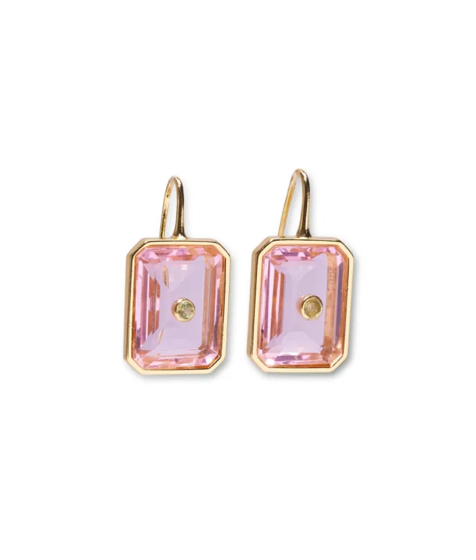 Tile Earrings in Pale Pink sold by Larroude