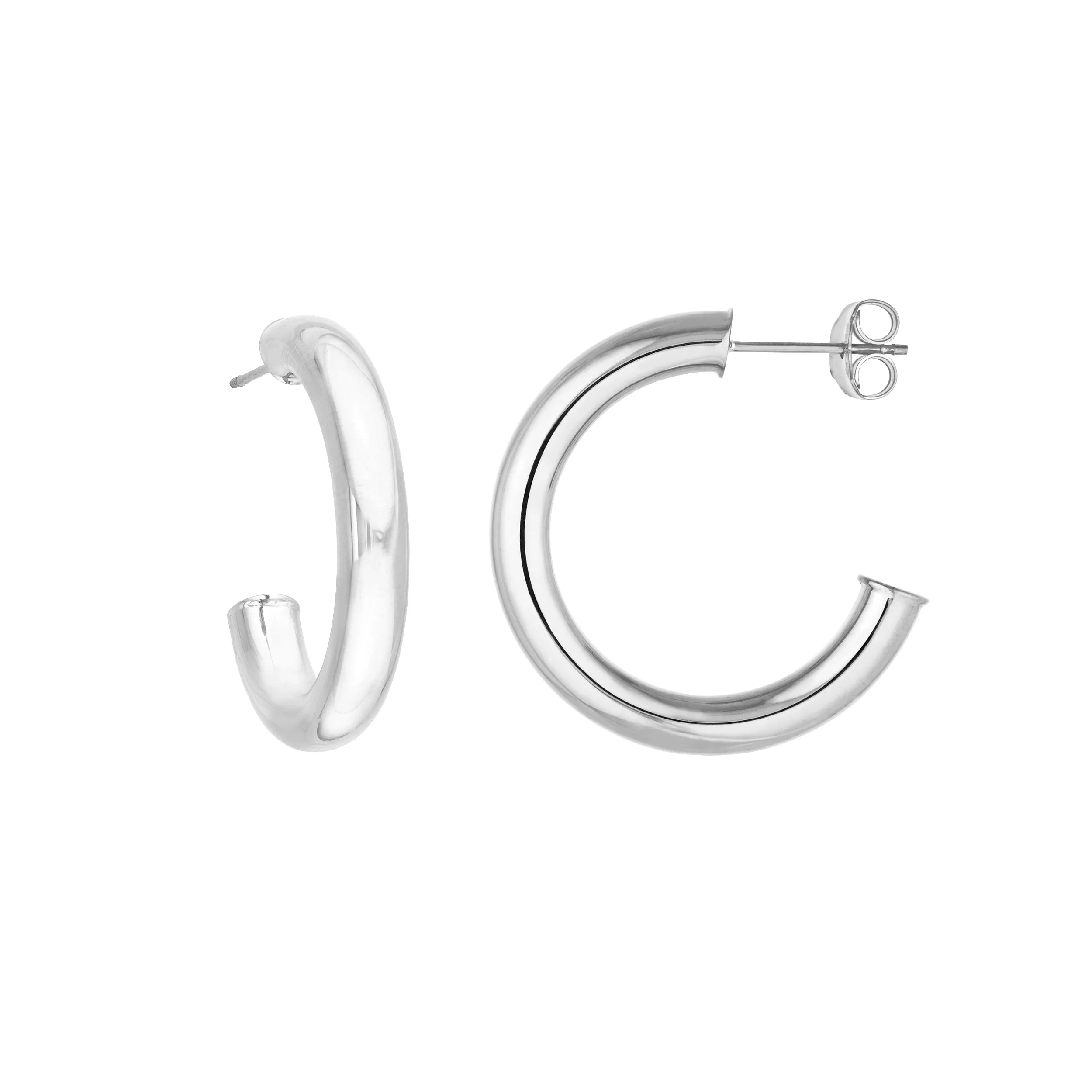 25mm Tube Hoop Earrings sold by Larroude product image thumbnail 2