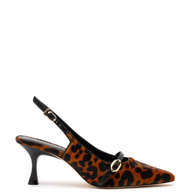Ines Pump In Leopard Print Calf Hair sold by Larroude