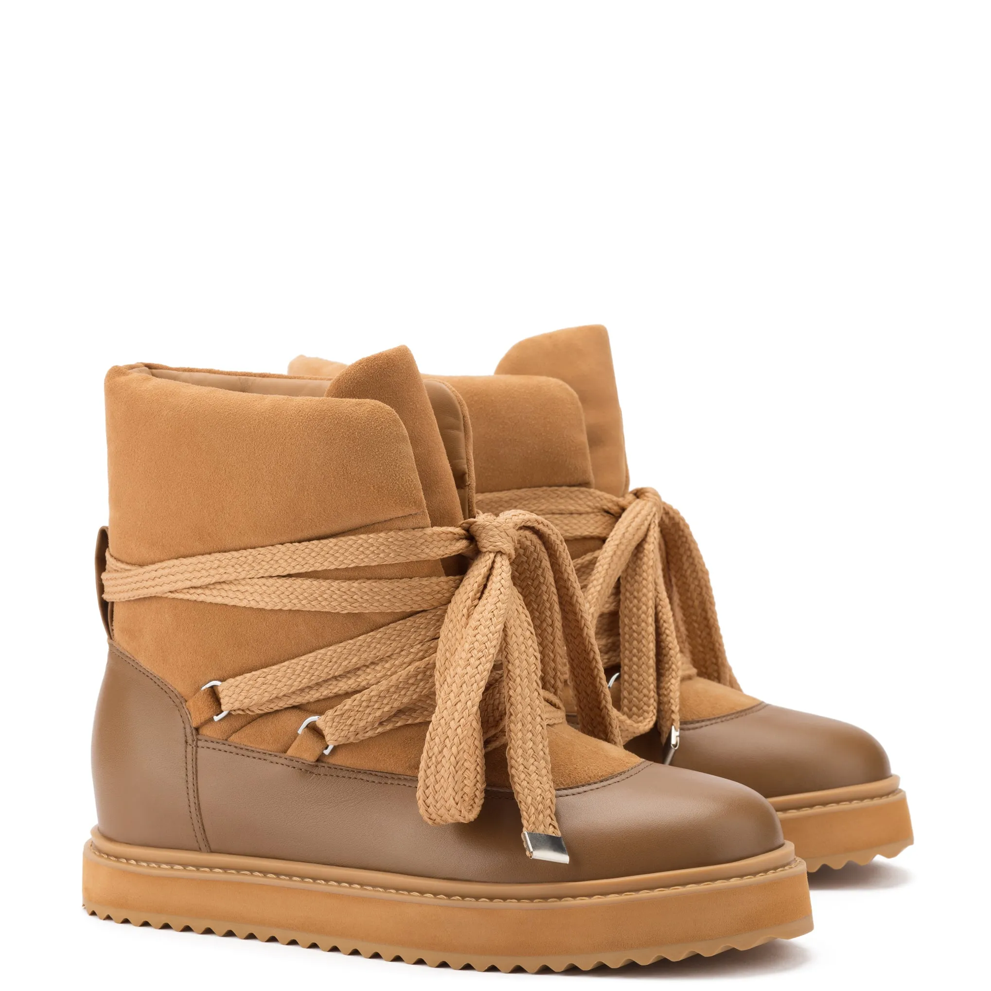 Utah Puffer Boot In Toasted Suede sold by Larroude product image thumbnail 2