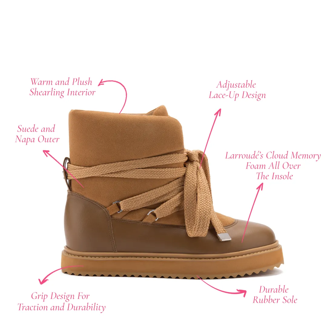 Utah Puffer Boot In Toasted Suede sold by Larroude product image thumbnail 5