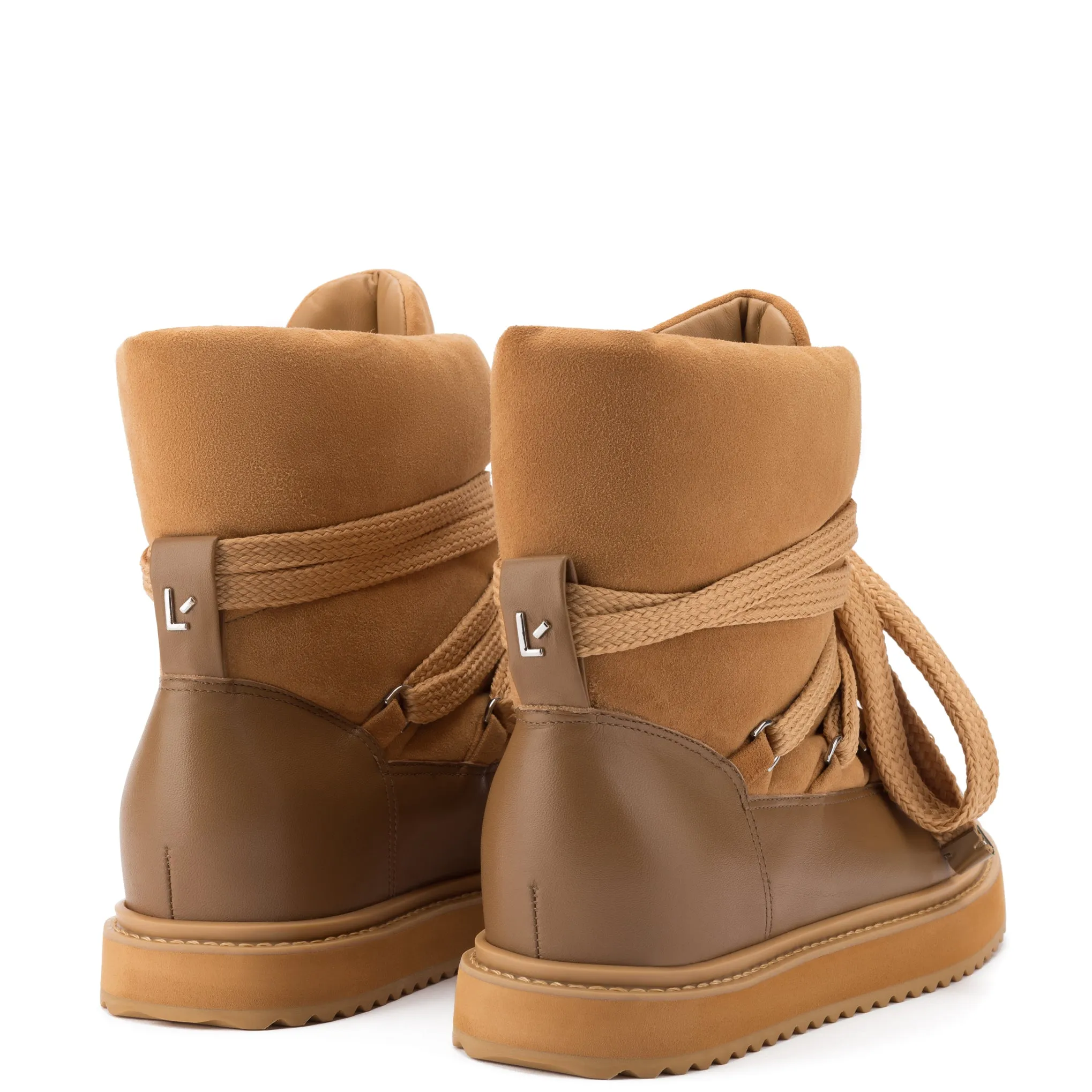 Utah Puffer Boot In Toasted Suede sold by Larroude product image thumbnail 3