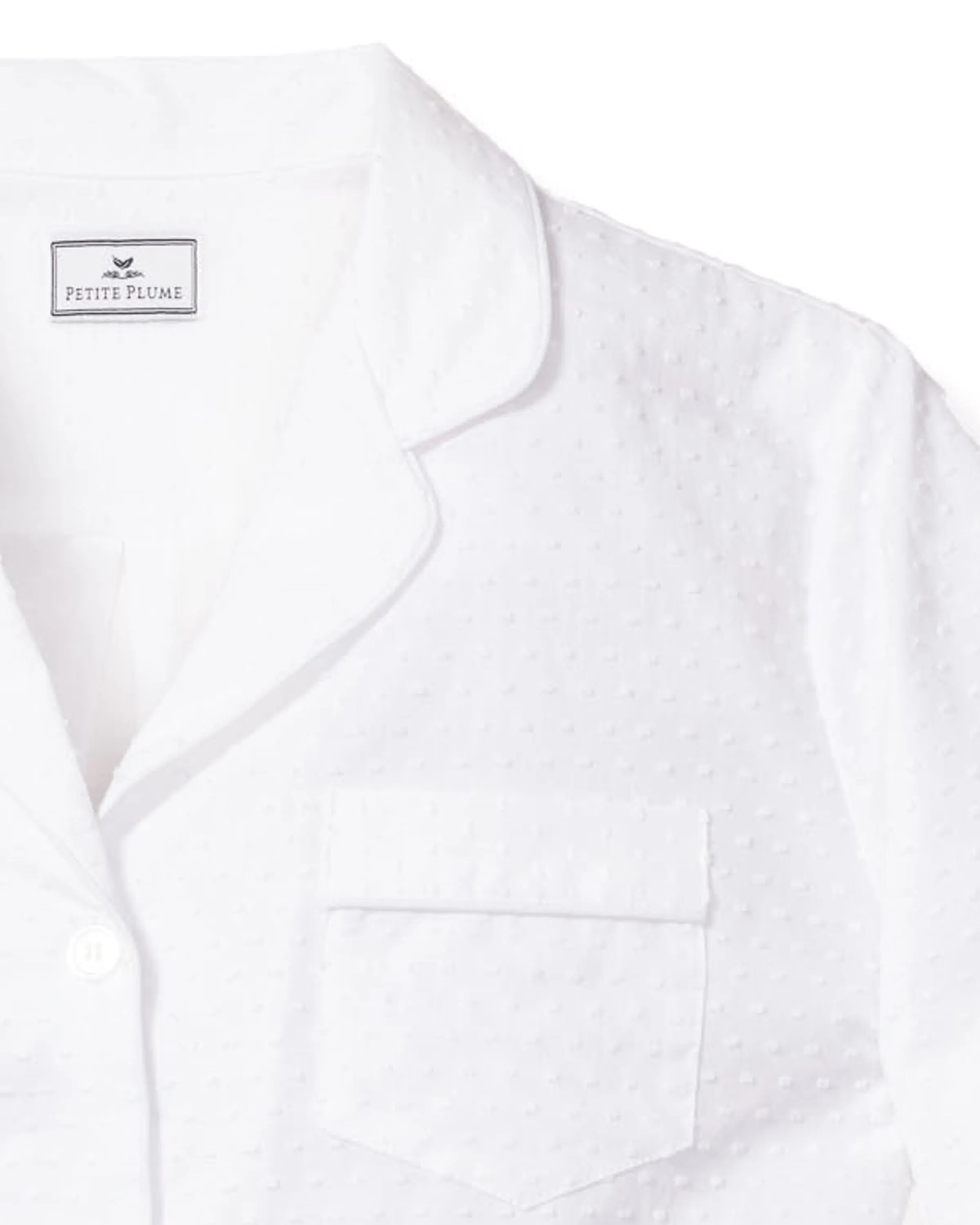 Women's Swiss Dots Pajama Set in White sold by Larroude product image thumbnail 5
