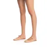 Blair Flat Mule In Tan Patent Leather sold by Larroude