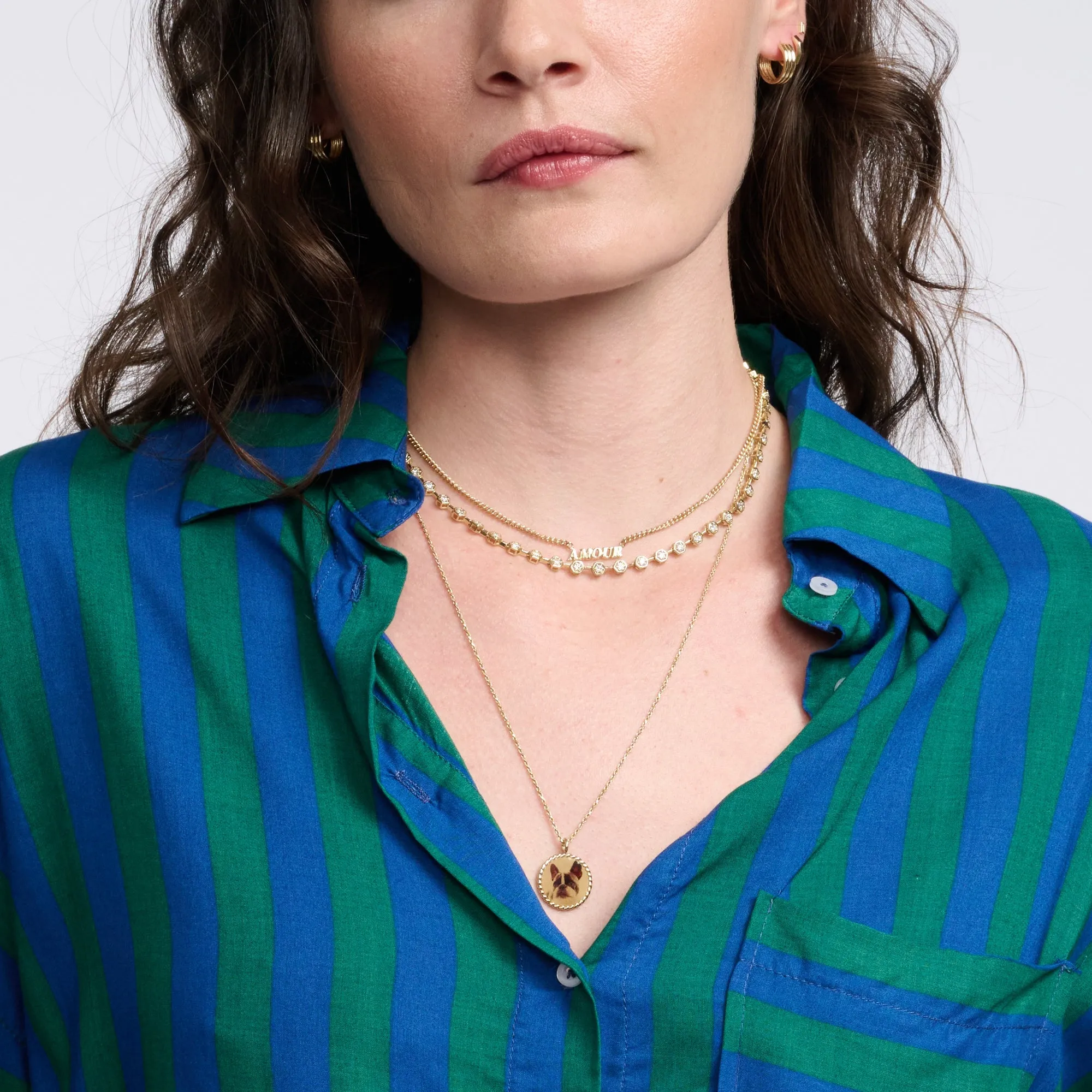 Diamond Hex Tennis Necklace sold by Larroude product image thumbnail 5