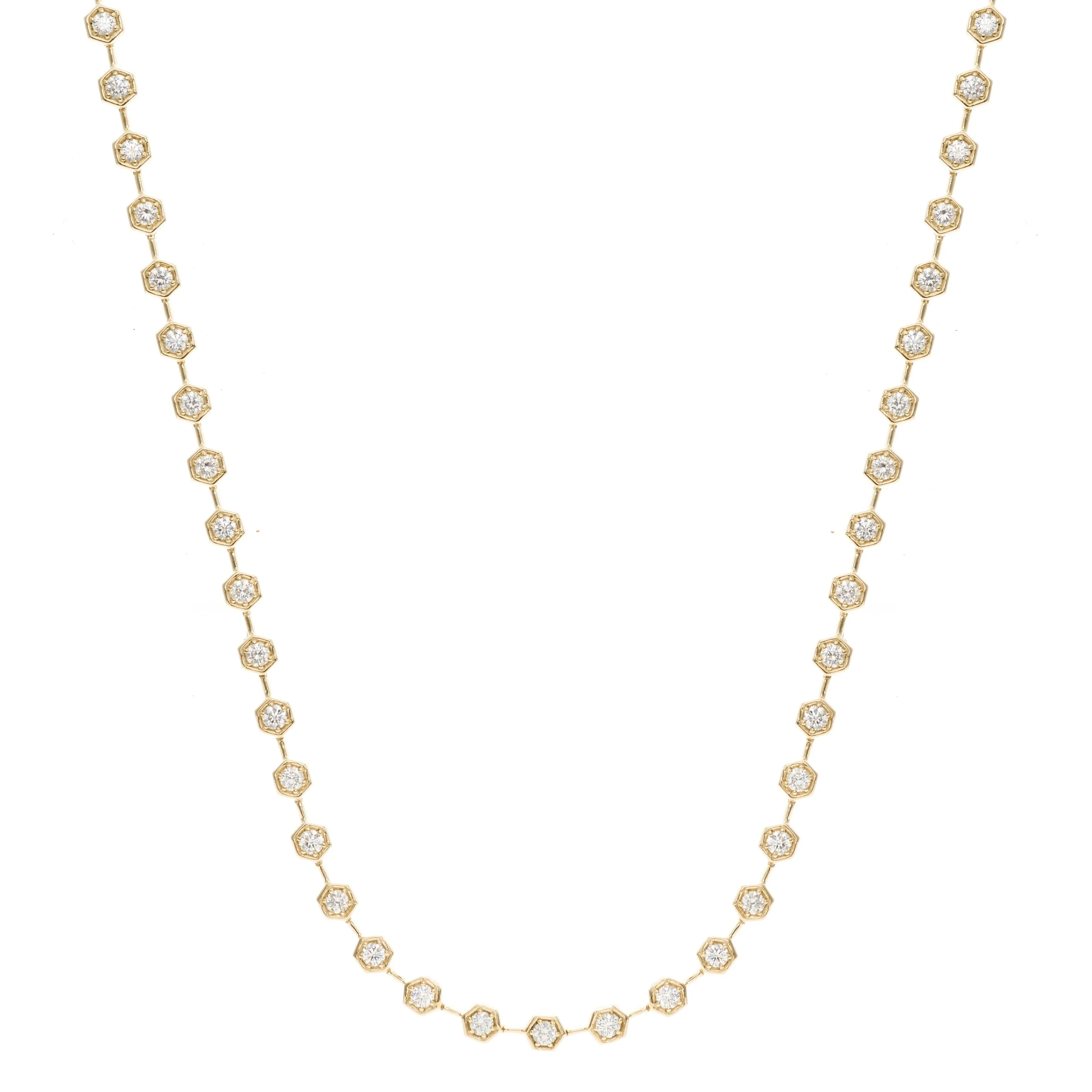 Diamond Hex Tennis Necklace sold by Larroude
