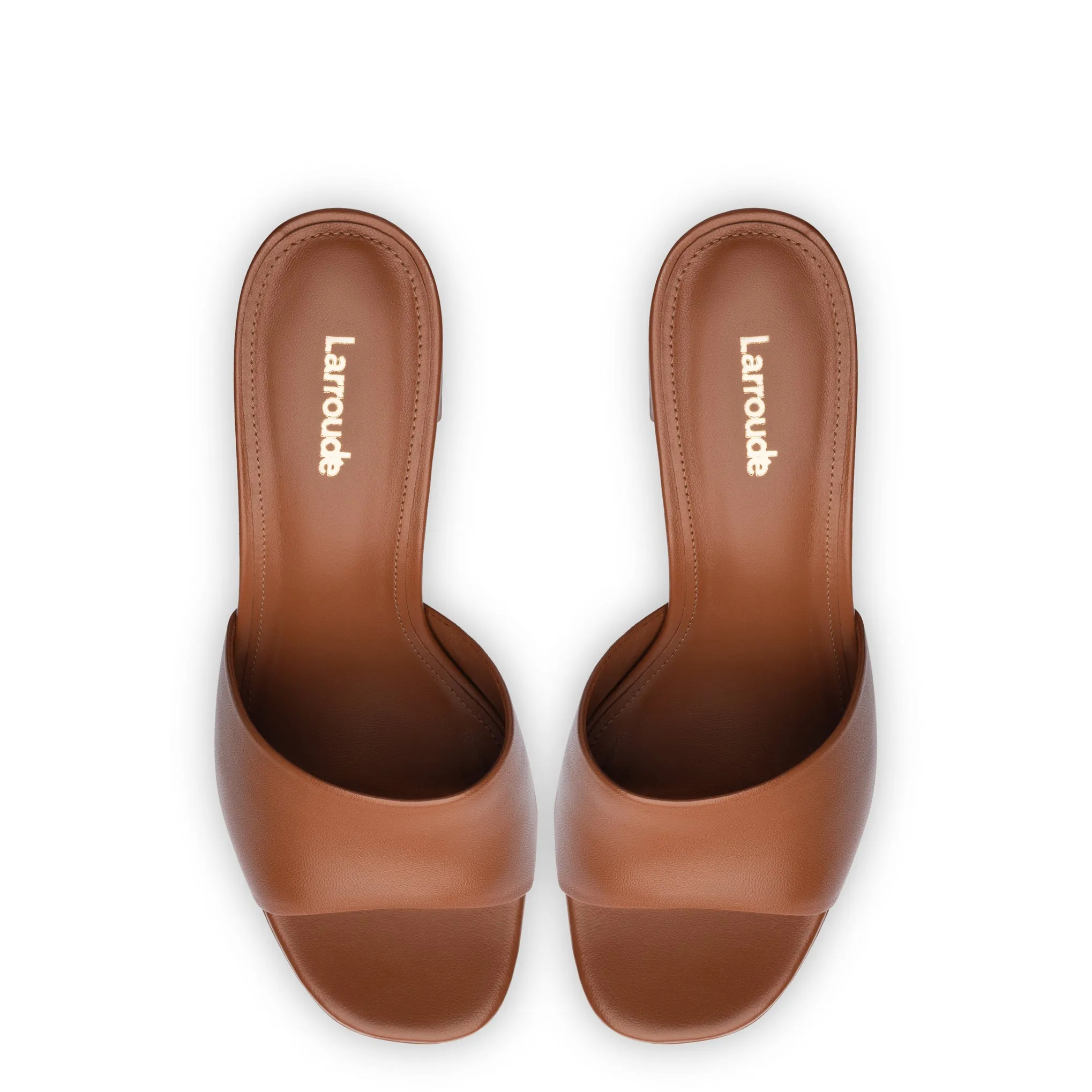 Dolly Mule In Caramel Leather sold by Larroude product image thumbnail 3