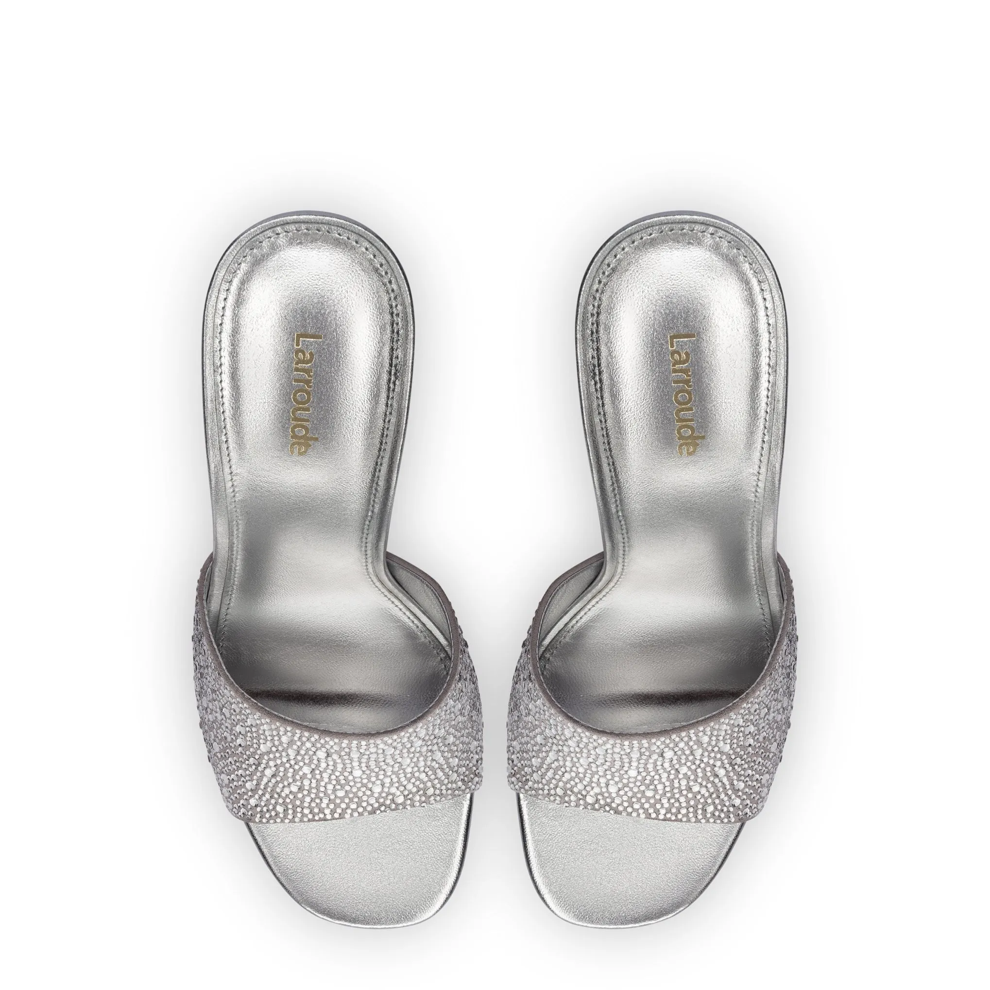 Colette Crystal Mule In Gray Suede sold by Larroude product image thumbnail 3