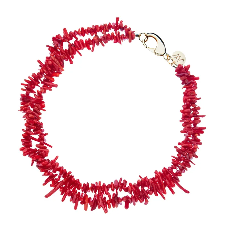 Double Layer Coral Necklace sold by Larroude
