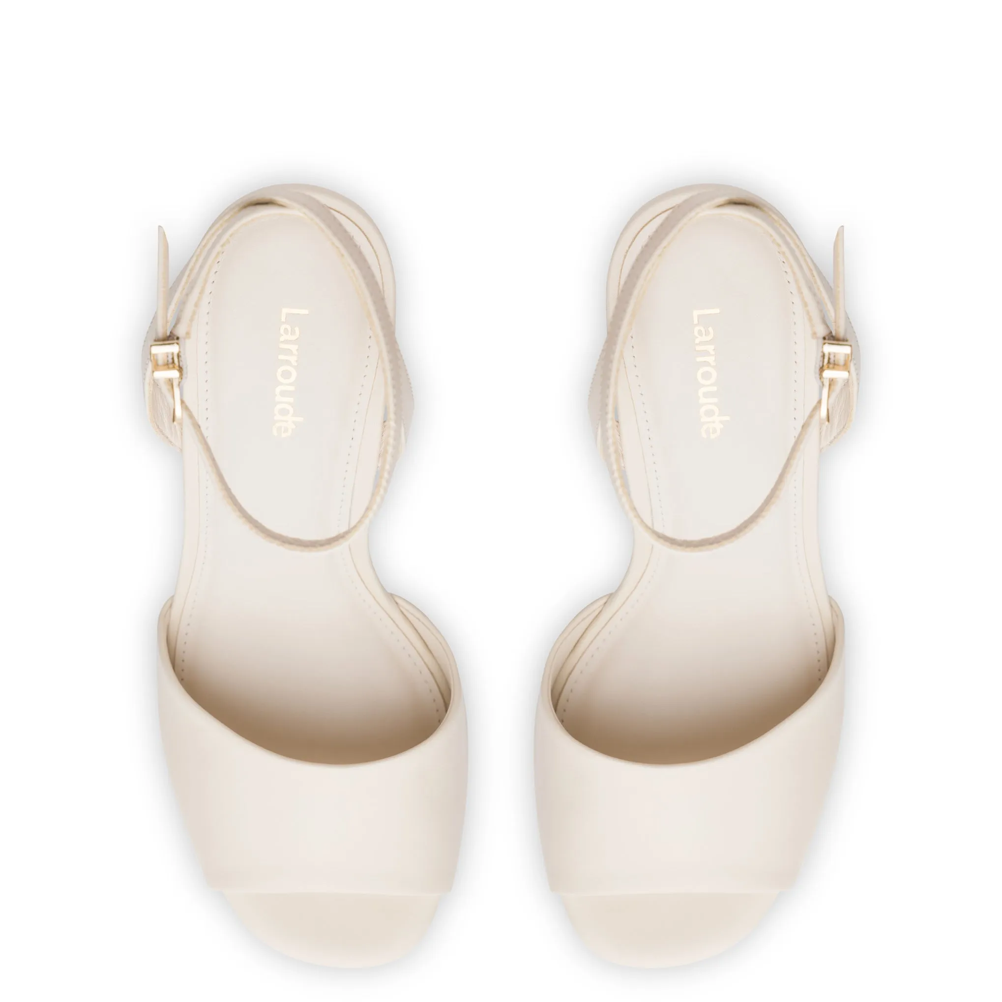 Yves Wedge In Ivory Leather sold by Larroude product image thumbnail 3