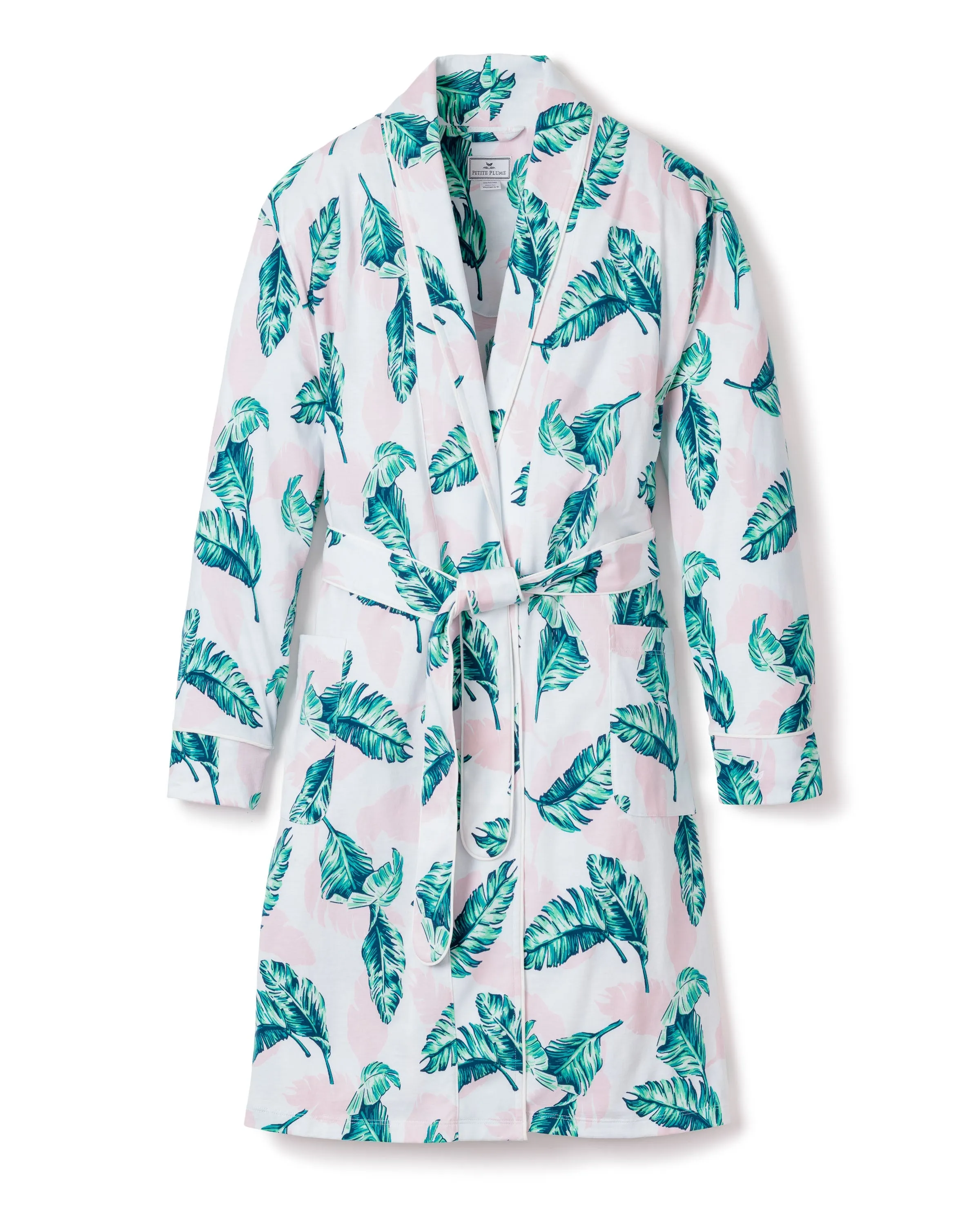 Luxe Pima Cotton St. Tropez Palms Robe sold by Larroude