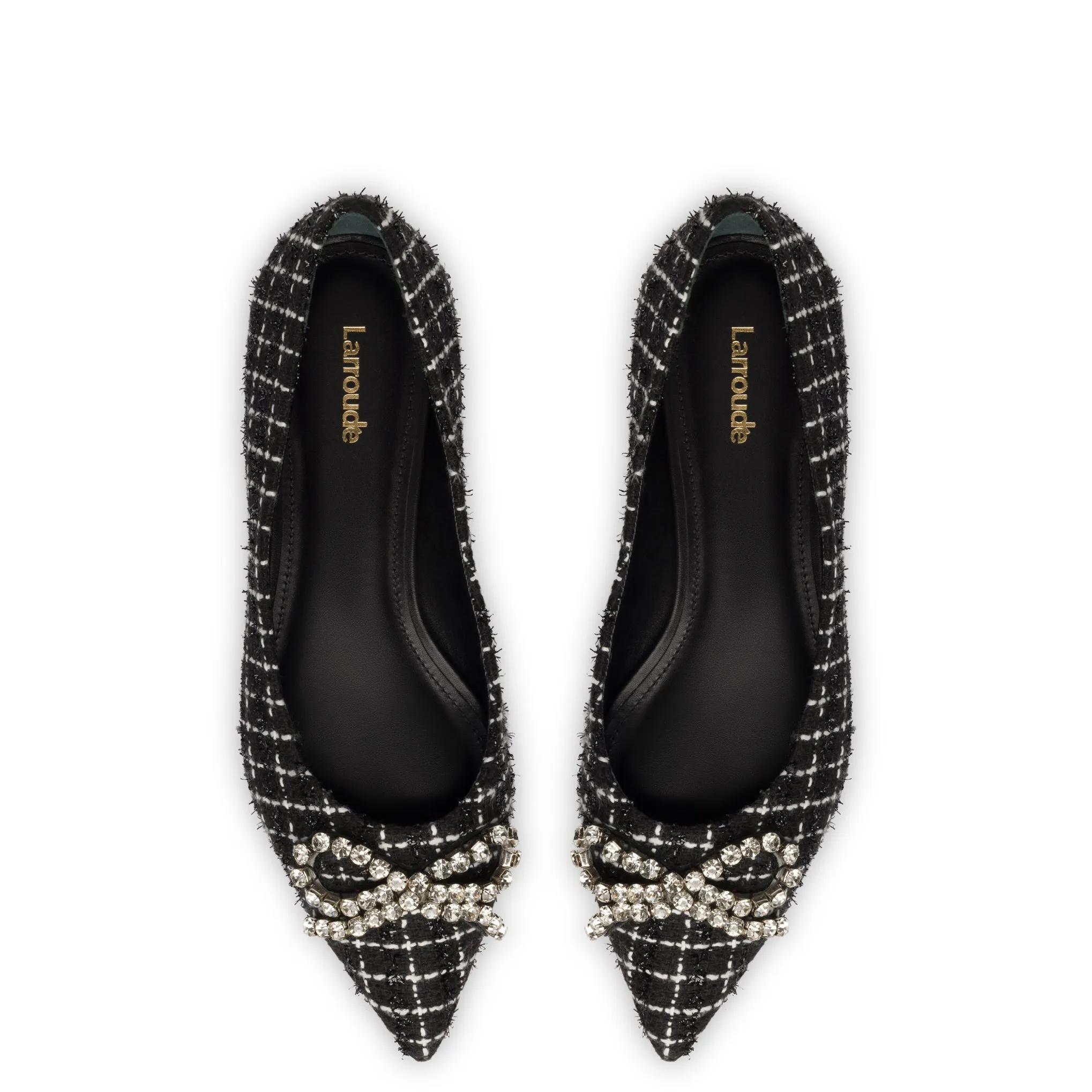 Lee Flat In Black Tweed sold by Larroude product image thumbnail 3