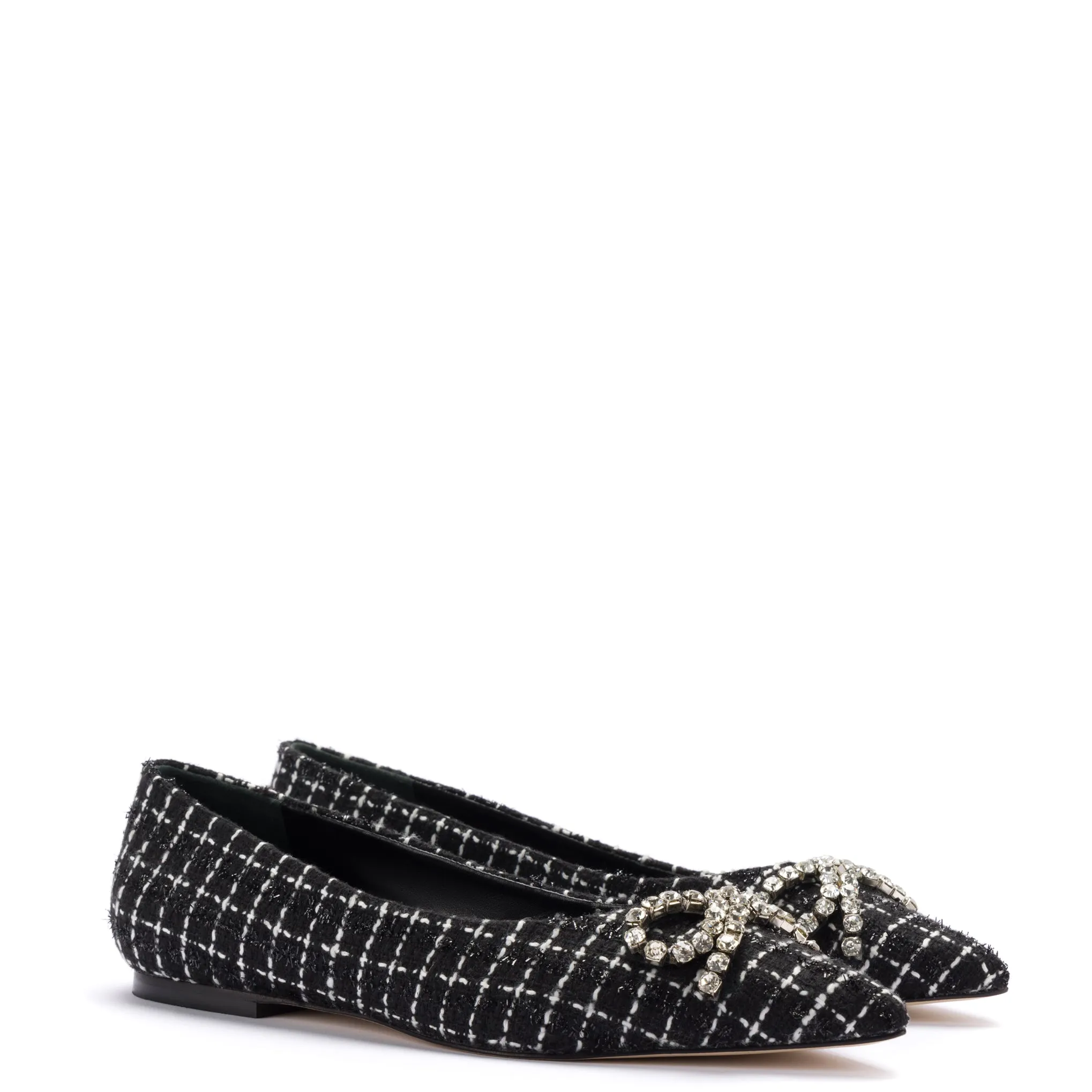 Lee Flat In Black Tweed sold by Larroude product image thumbnail 2