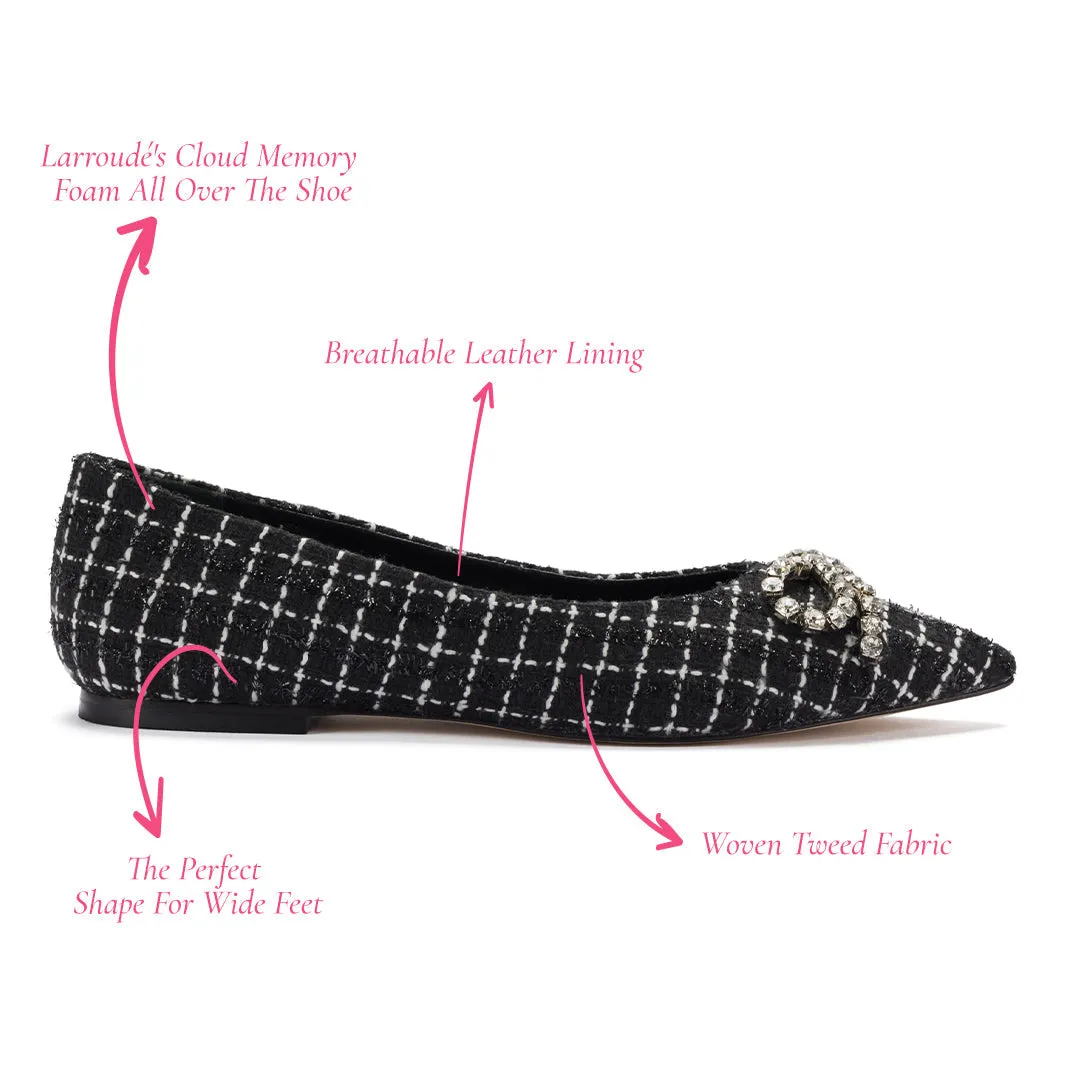 Lee Flat In Black Tweed sold by Larroude product image thumbnail 5