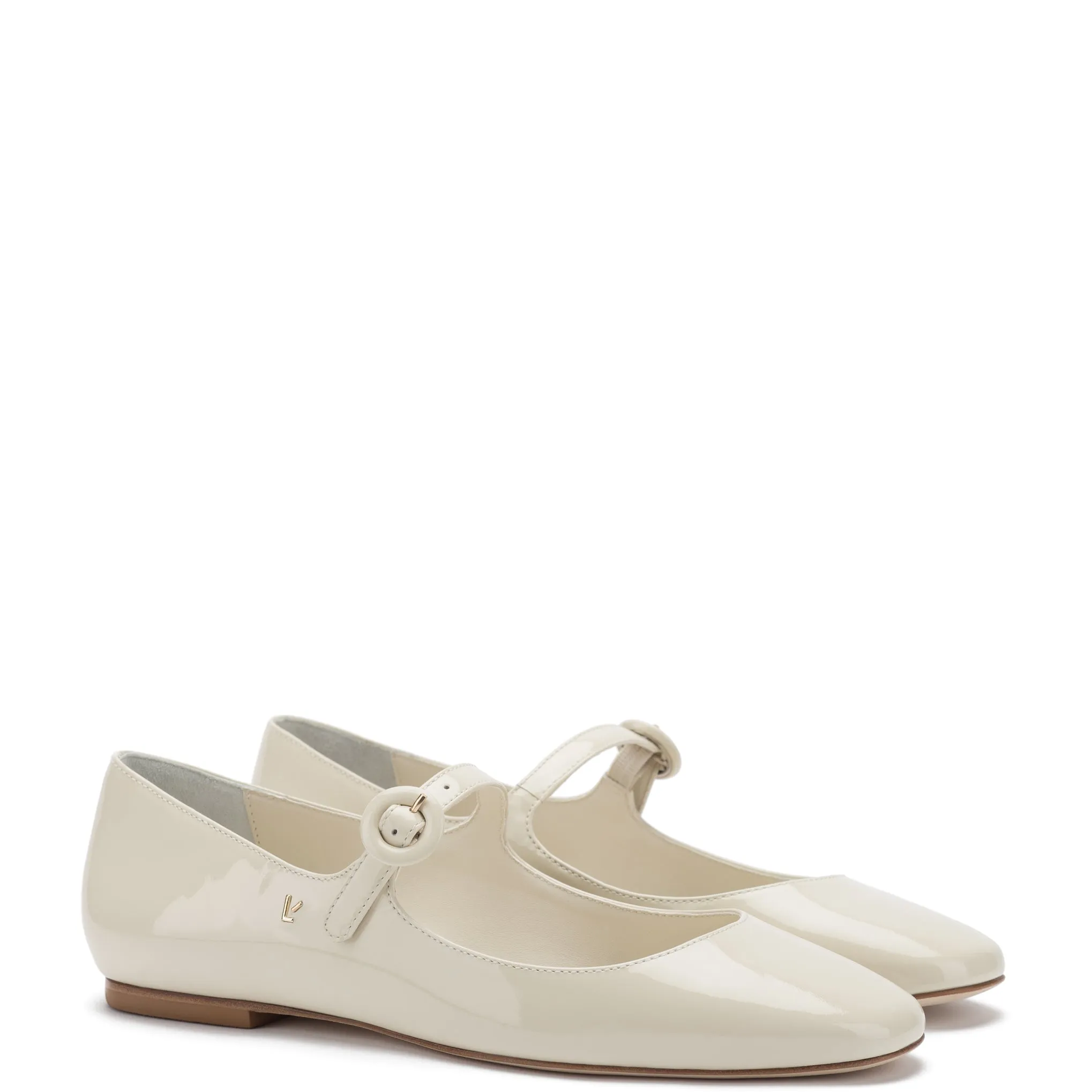 Blair Ballet Flat In Ivory Patent Leather sold by Larroude product image thumbnail 2