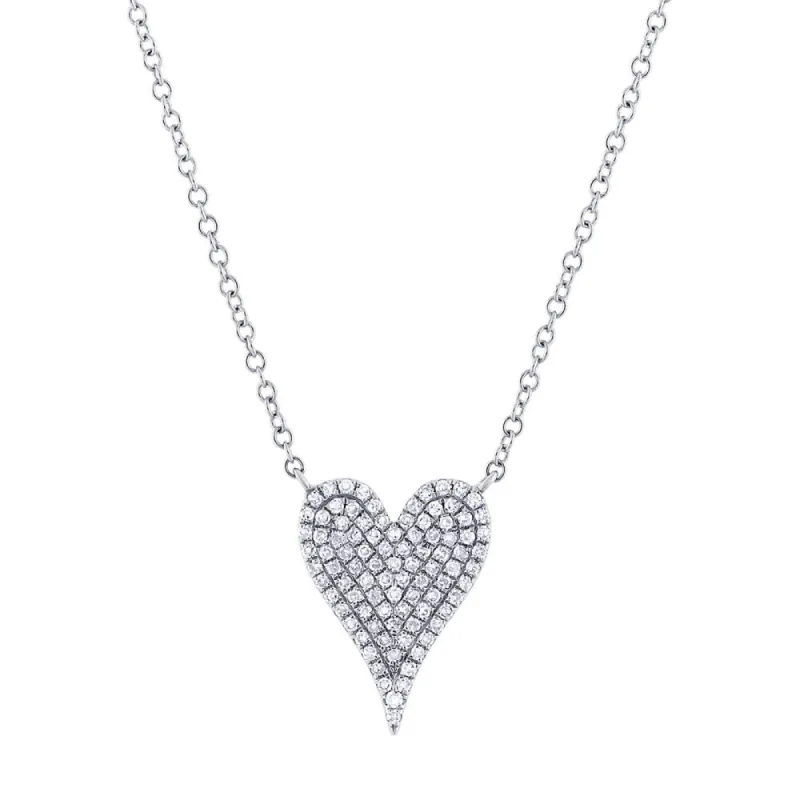 Small Pave Heart Necklace sold by Larroude