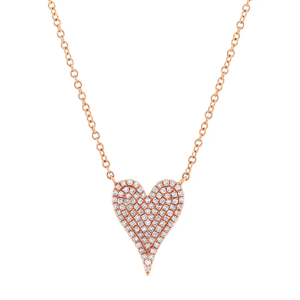 Small Pave Heart Necklace sold by Larroude product image thumbnail 3