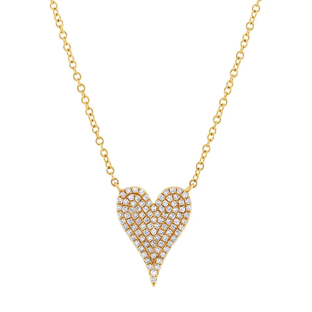 Small Pave Heart Necklace sold by Larroude product image thumbnail 2