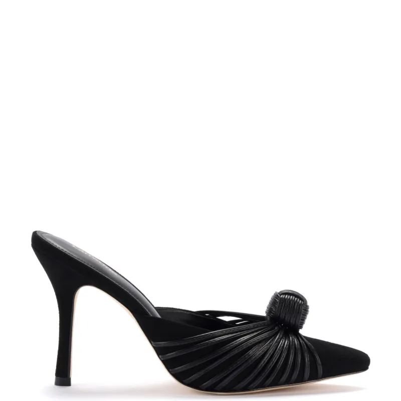 Valerie Pump In Black Suede sold by Larroude