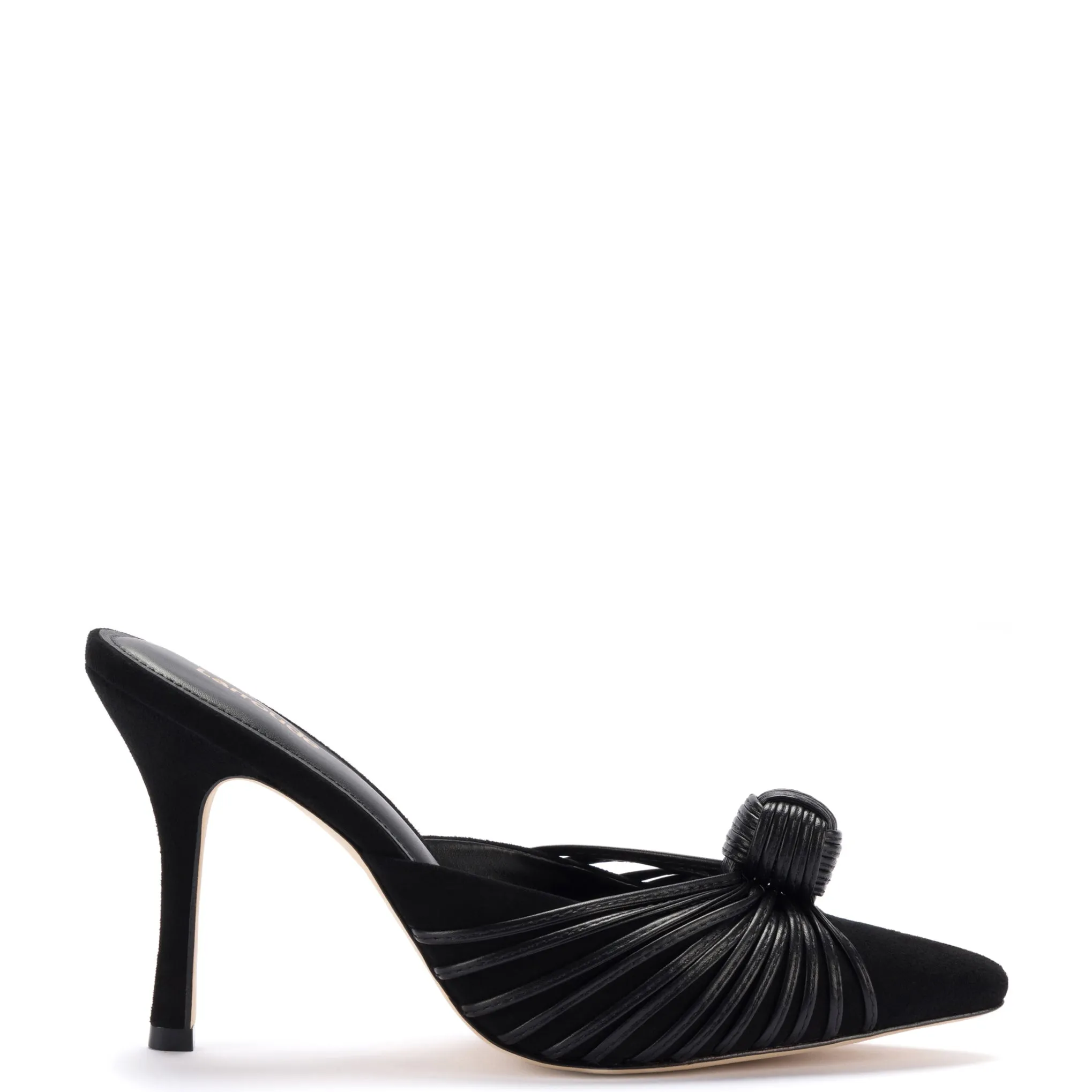 Valerie Pump In Black Suede sold by Larroude