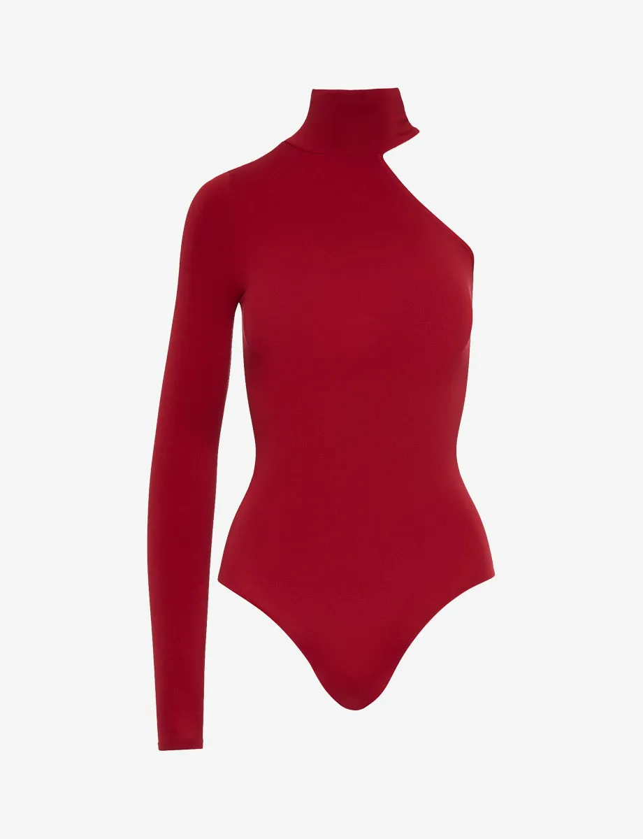 Ballet One-Shoulder Turtleneck Bodysuit sold by Larroude product image thumbnail 5