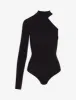 Ballet One-Shoulder Turtleneck Bodysuit sold by Larroude
