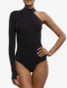 Ballet One-Shoulder Turtleneck Bodysuit sold by Larroude