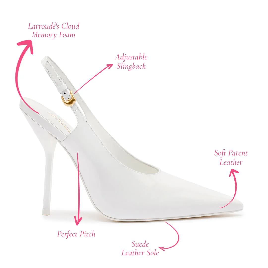 Larroudé x Altuzarra Pump In White Patent Leather sold by Larroude product image thumbnail 5