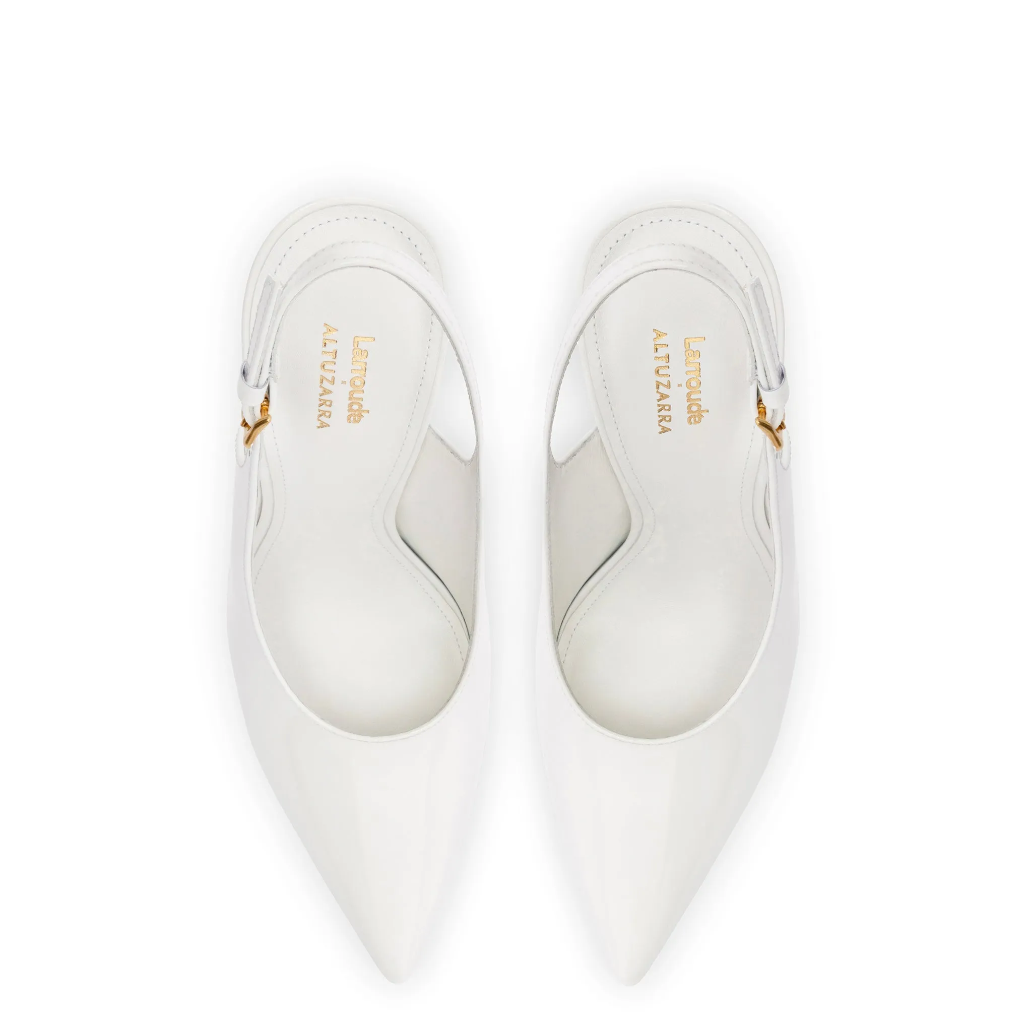 Larroudé x Altuzarra Pump In White Patent Leather sold by Larroude product image thumbnail 3
