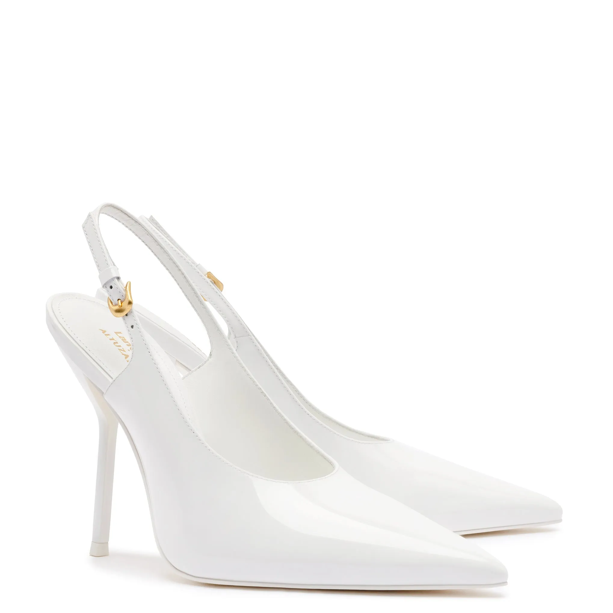 Larroudé x Altuzarra Pump In White Patent Leather sold by Larroude product image thumbnail 2