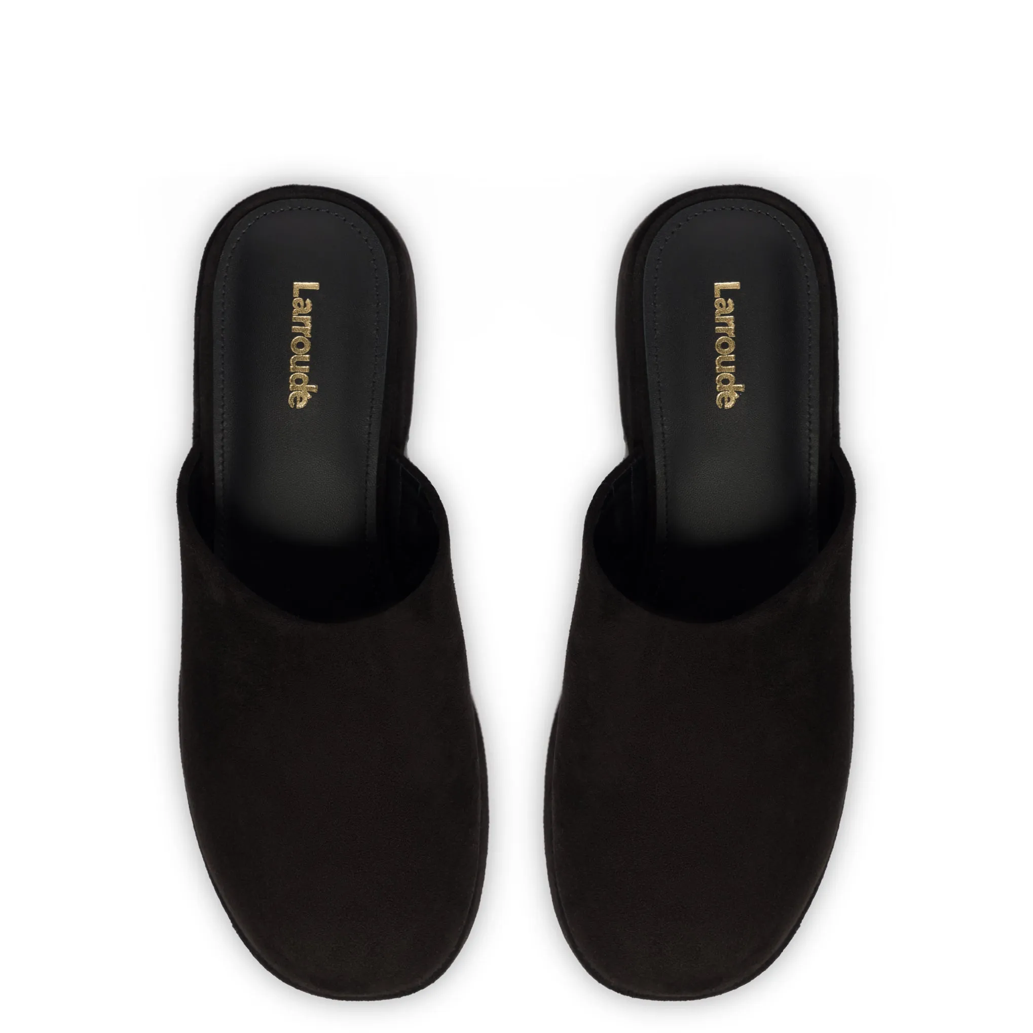 Miso Flatform Clog In Black Suede sold by Larroude product image thumbnail 3