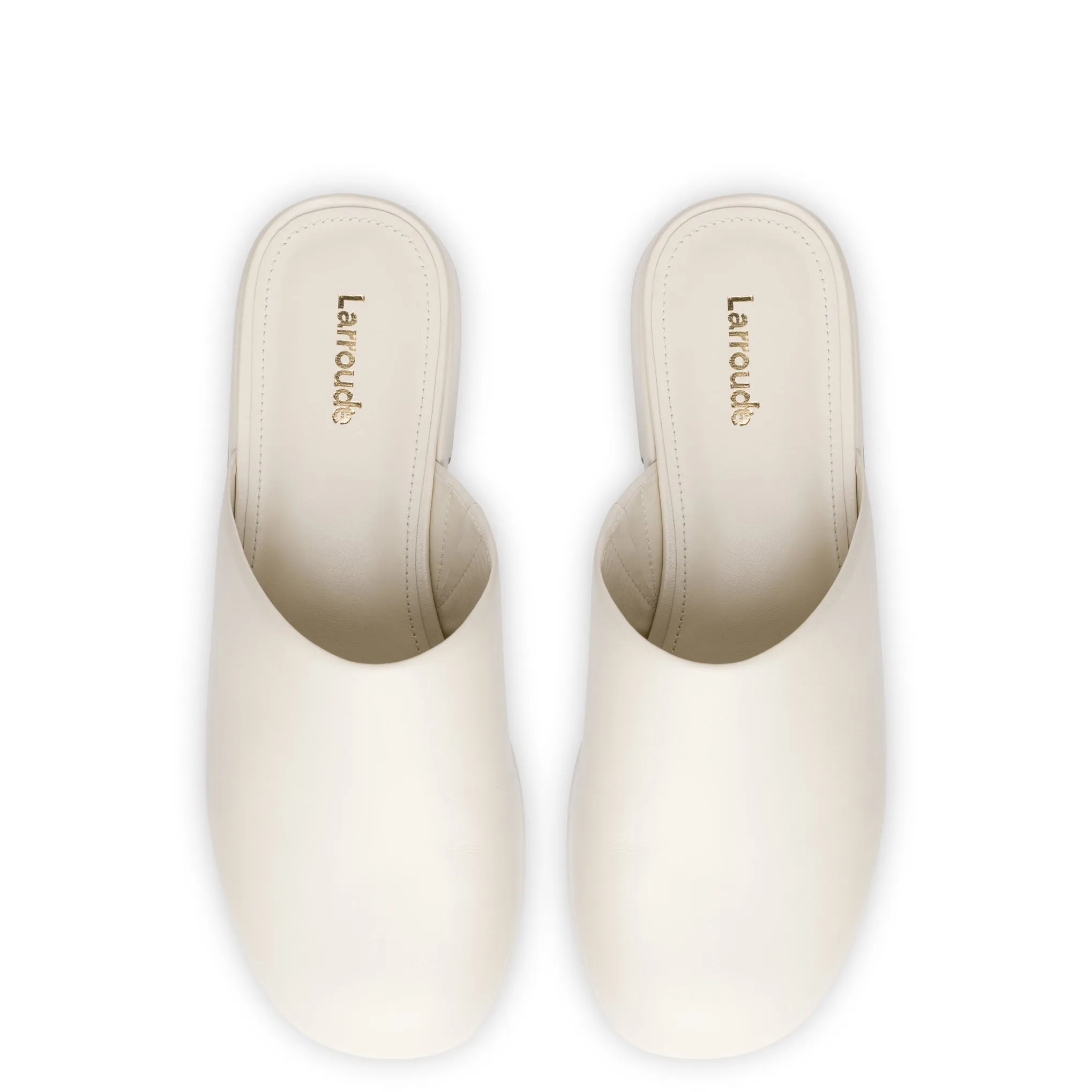 Miso Flatform Clog In Ivory Leather sold by Larroude product image thumbnail 3