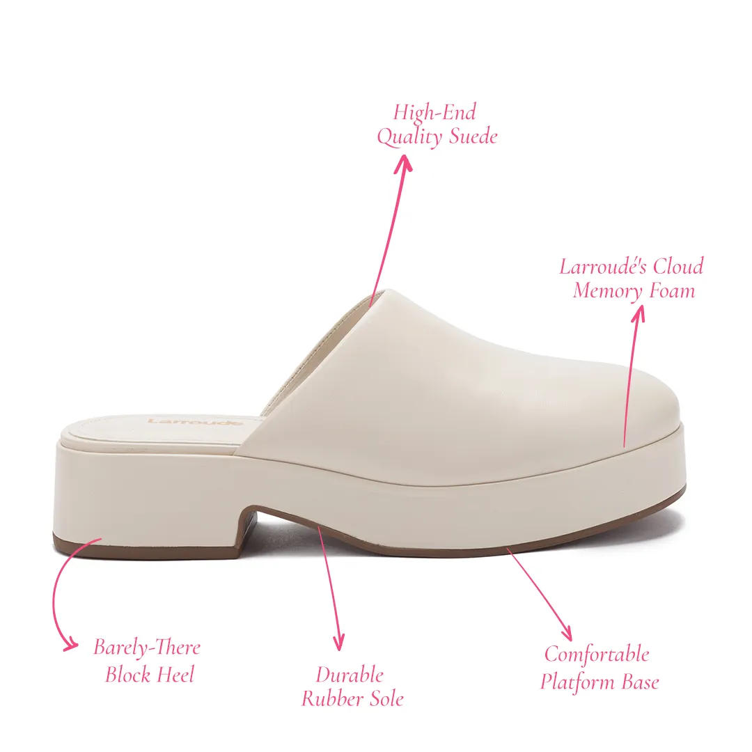 Miso Flatform Clog In Ivory Leather sold by Larroude product image thumbnail 5