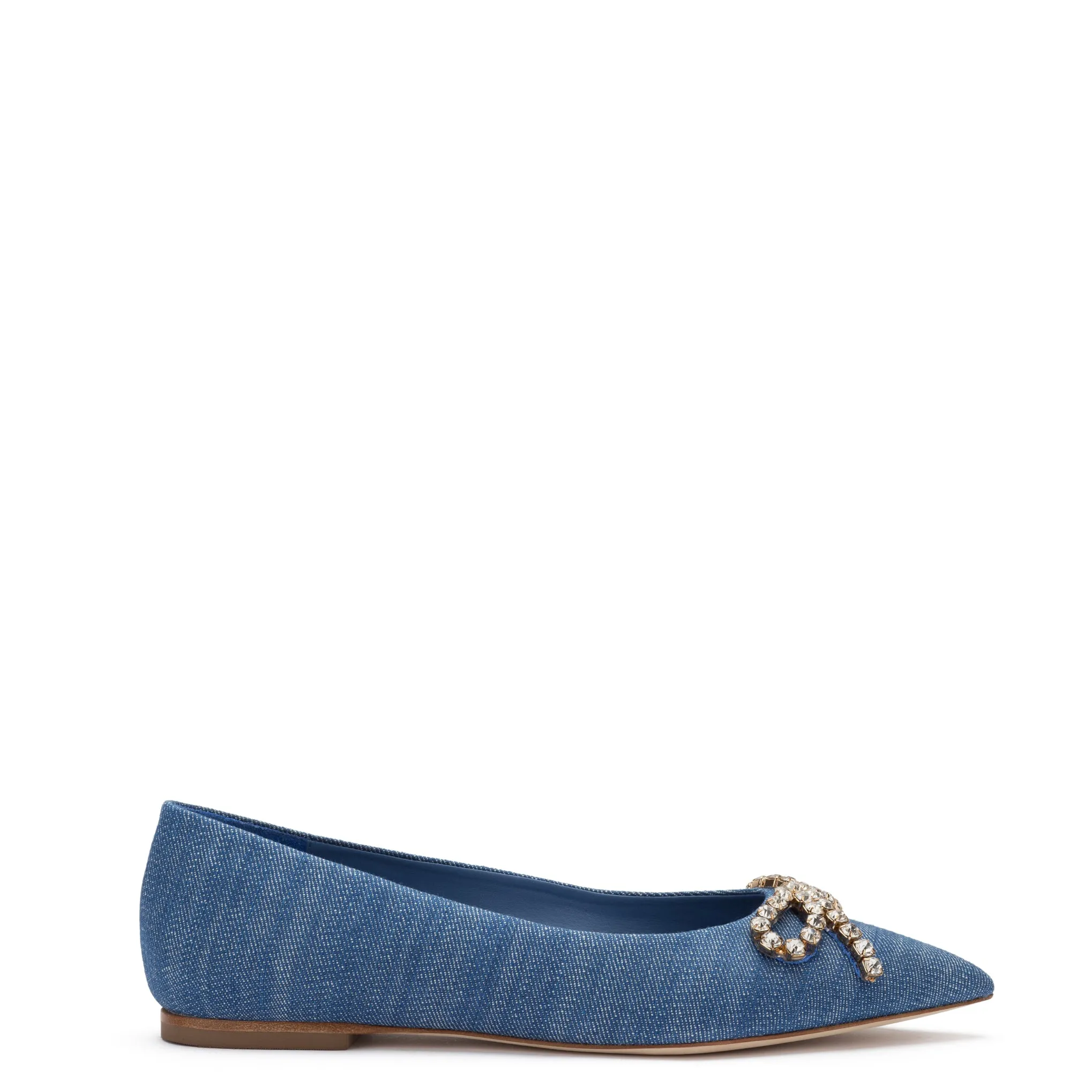 Lee Flat In Blue Denim sold by Larroude