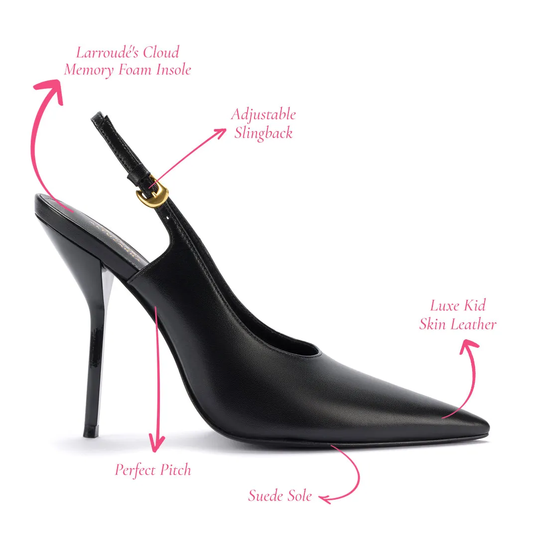 Larroudé x Altuzarra Pump In Black Leather sold by Larroude product image thumbnail 5