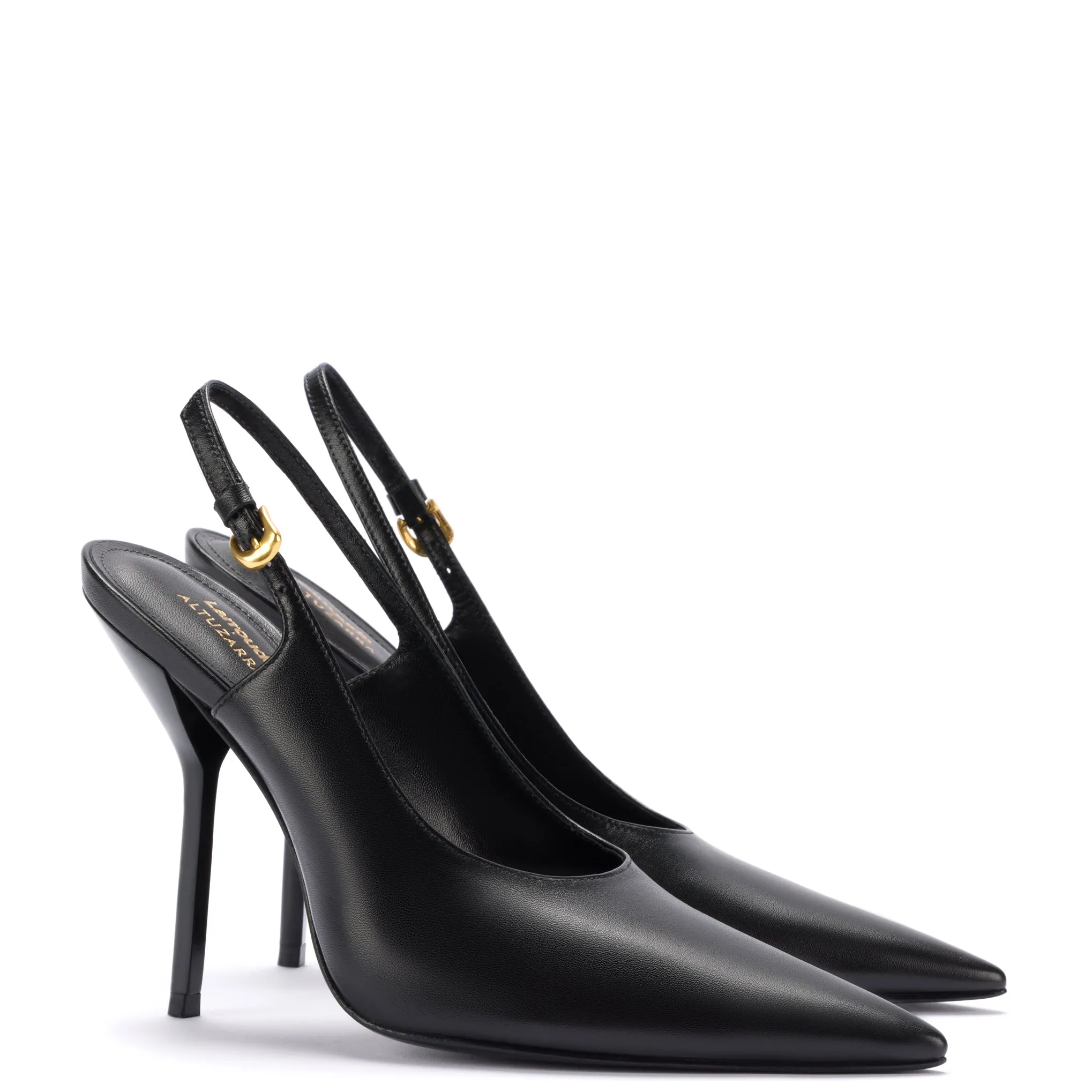 Larroudé x Altuzarra Pump In Black Leather sold by Larroude product image thumbnail 2