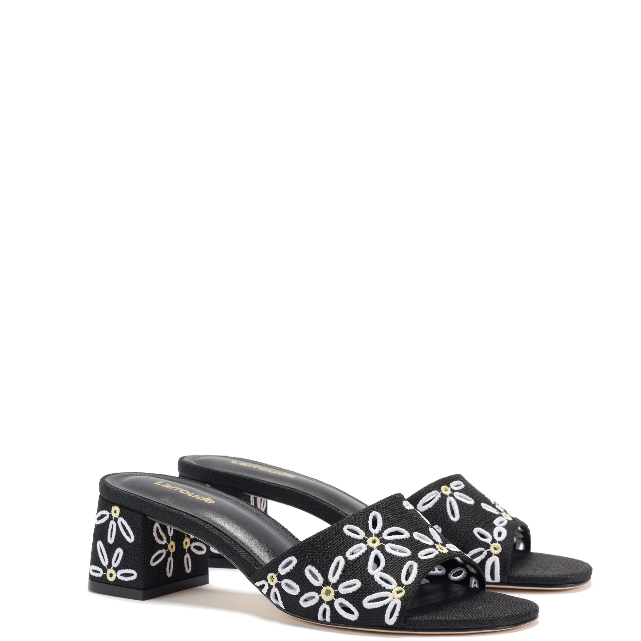 Brigitte Mule In Black Raffia sold by Larroude product image thumbnail 2