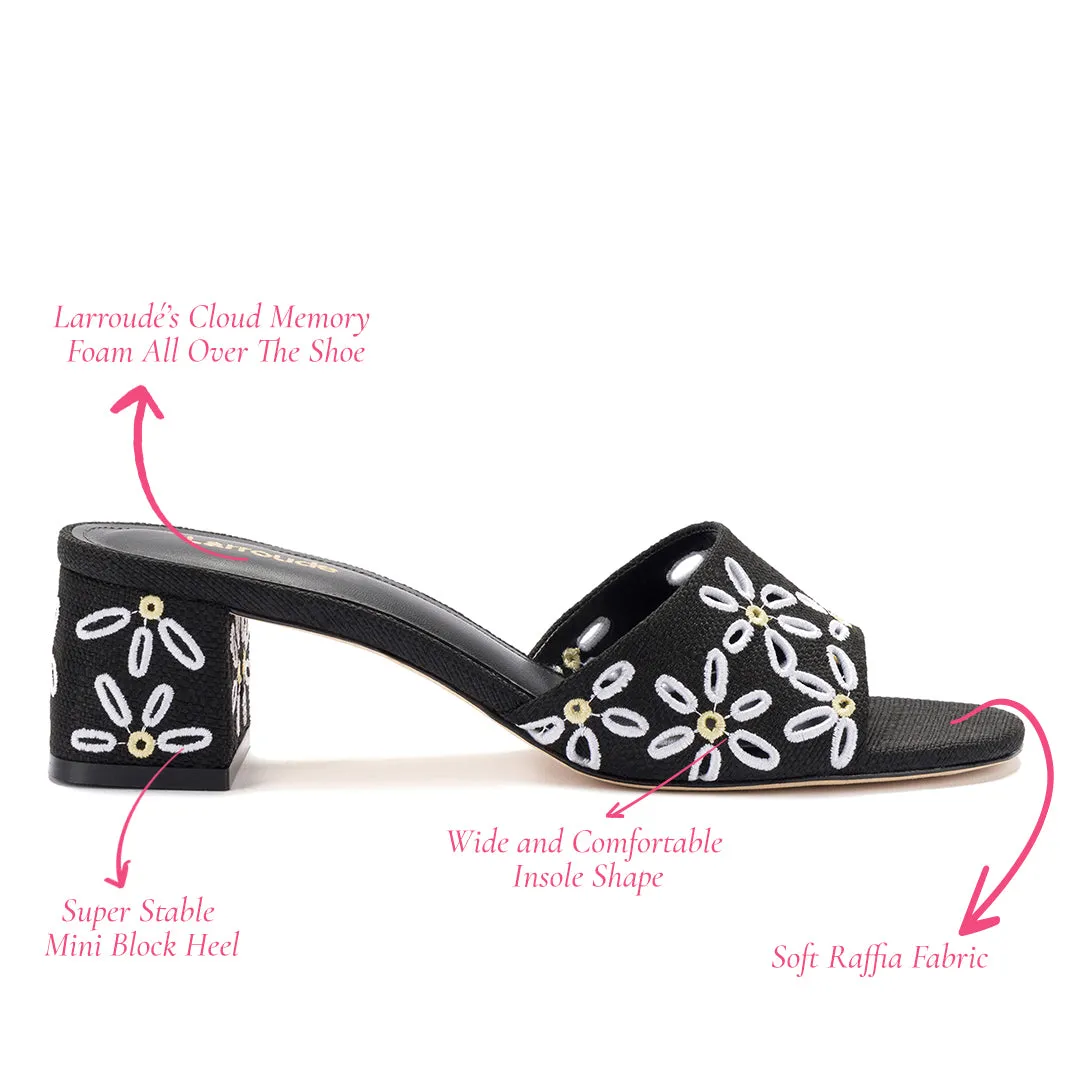 Brigitte Mule In Black Raffia sold by Larroude product image thumbnail 5