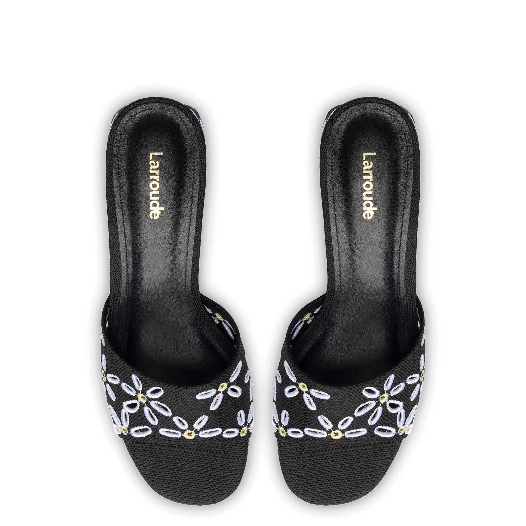 Brigitte Mule In Black Raffia sold by Larroude product image thumbnail 3