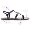 Hana Flat In Navy Patent Leather sold by Larroude